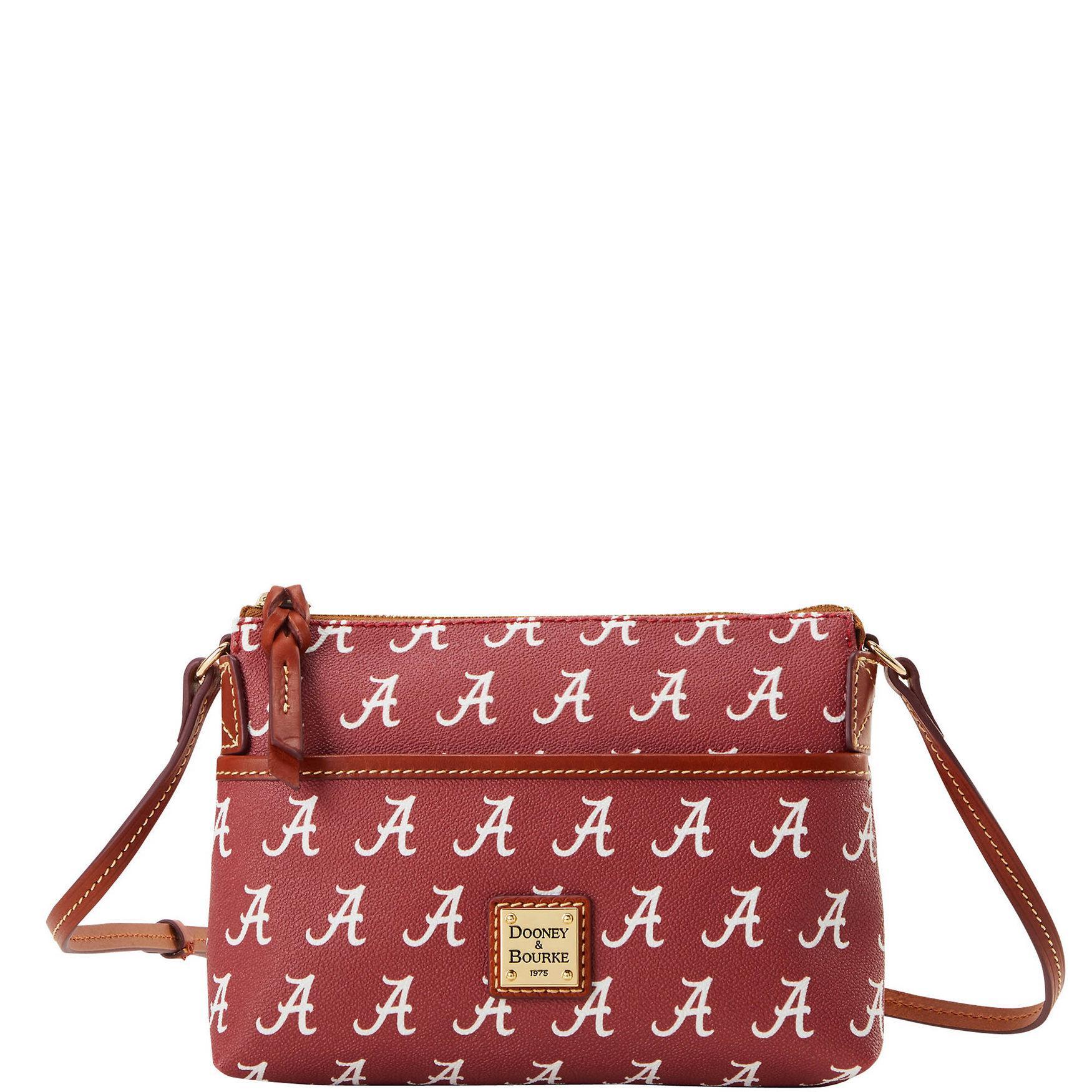 Dooney & Bourke Womens Collegiate University of Alabama Ginger Crossbody Coated Cotton Shoulder Bag in Red Product Image