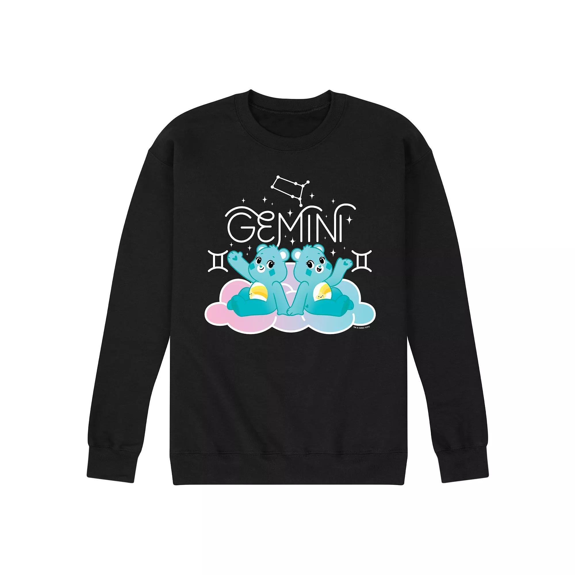 Men's Care Bears Gemini Fleece Sweatshirt, Size: Medium, Black Product Image