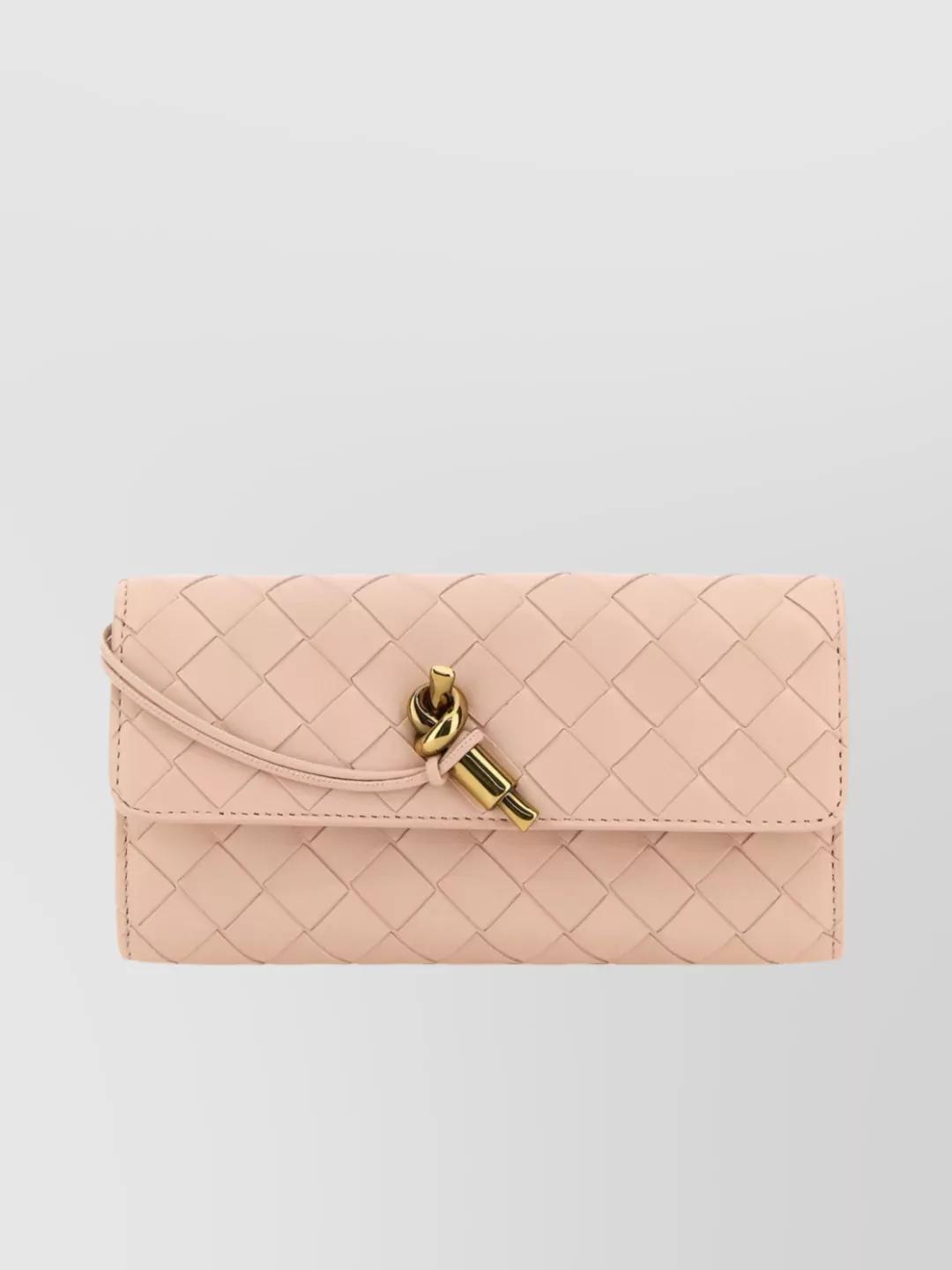 Quilted Rectangular Flap Purse In Pink Product Image