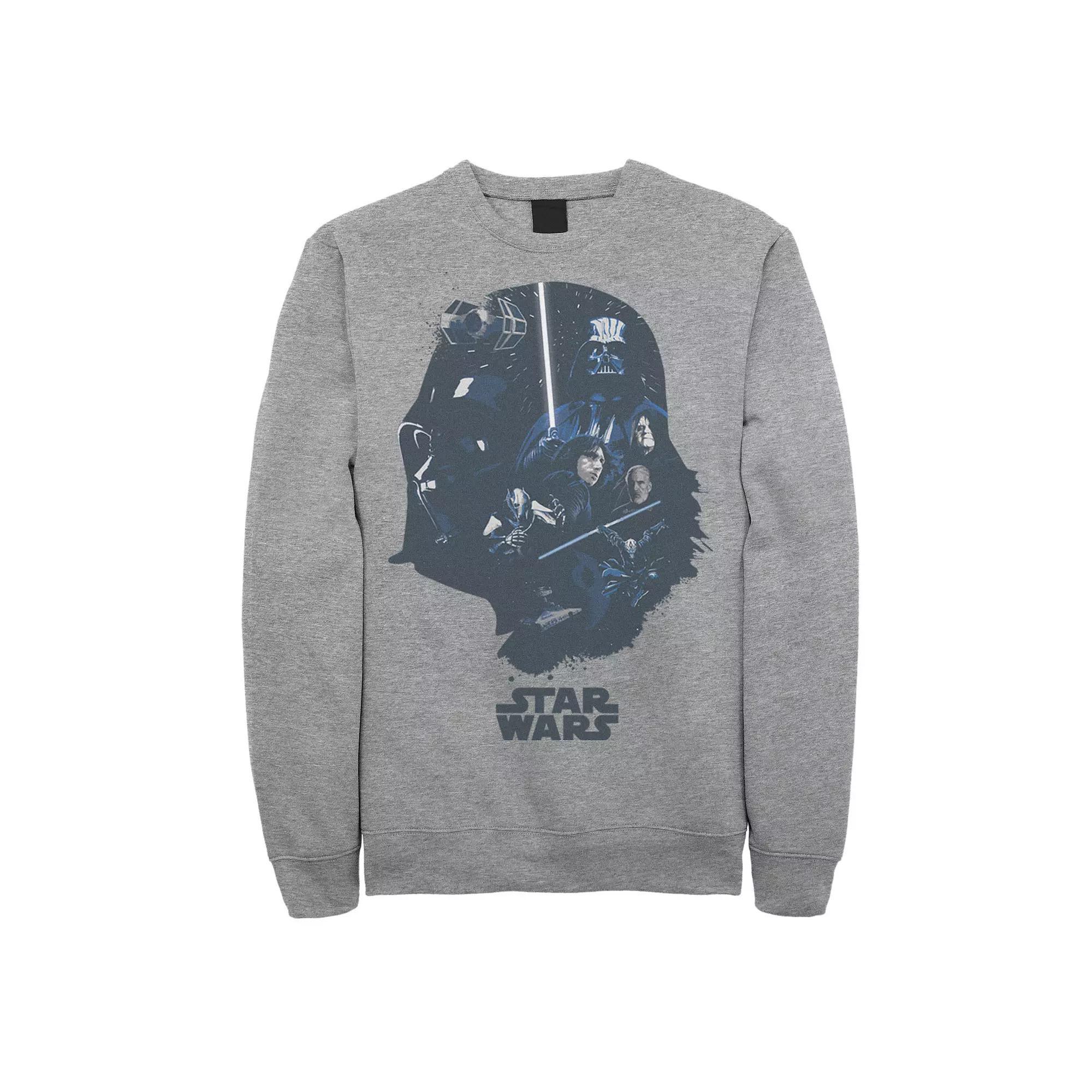 Men's Star Wars Darth Vader Dark Side Sweatshirt, Size: Small, Athletic Grey Product Image