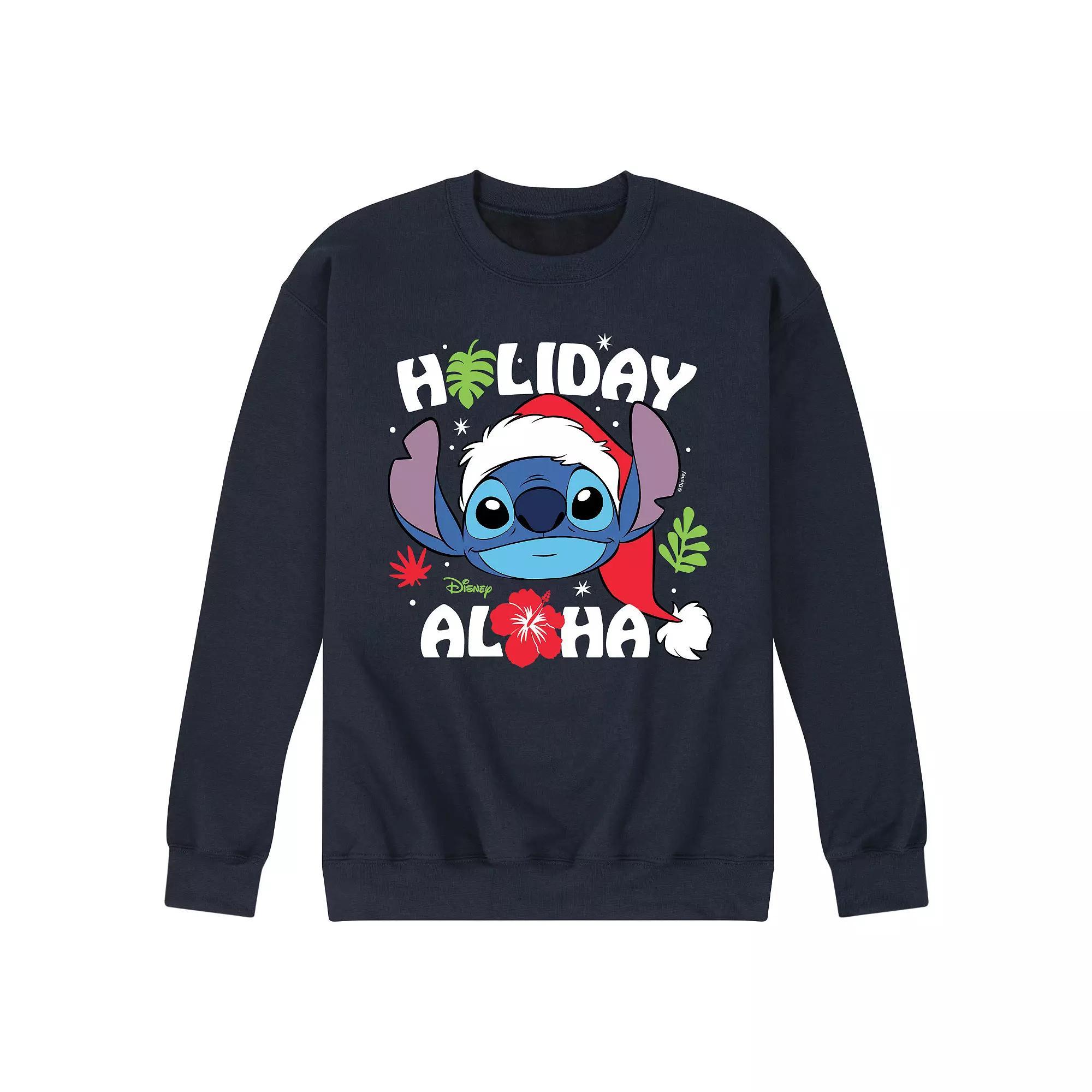 Disney's Lilo & Stitch Men's Holiday Aloha Fleece Sweatshirt,  Product Image