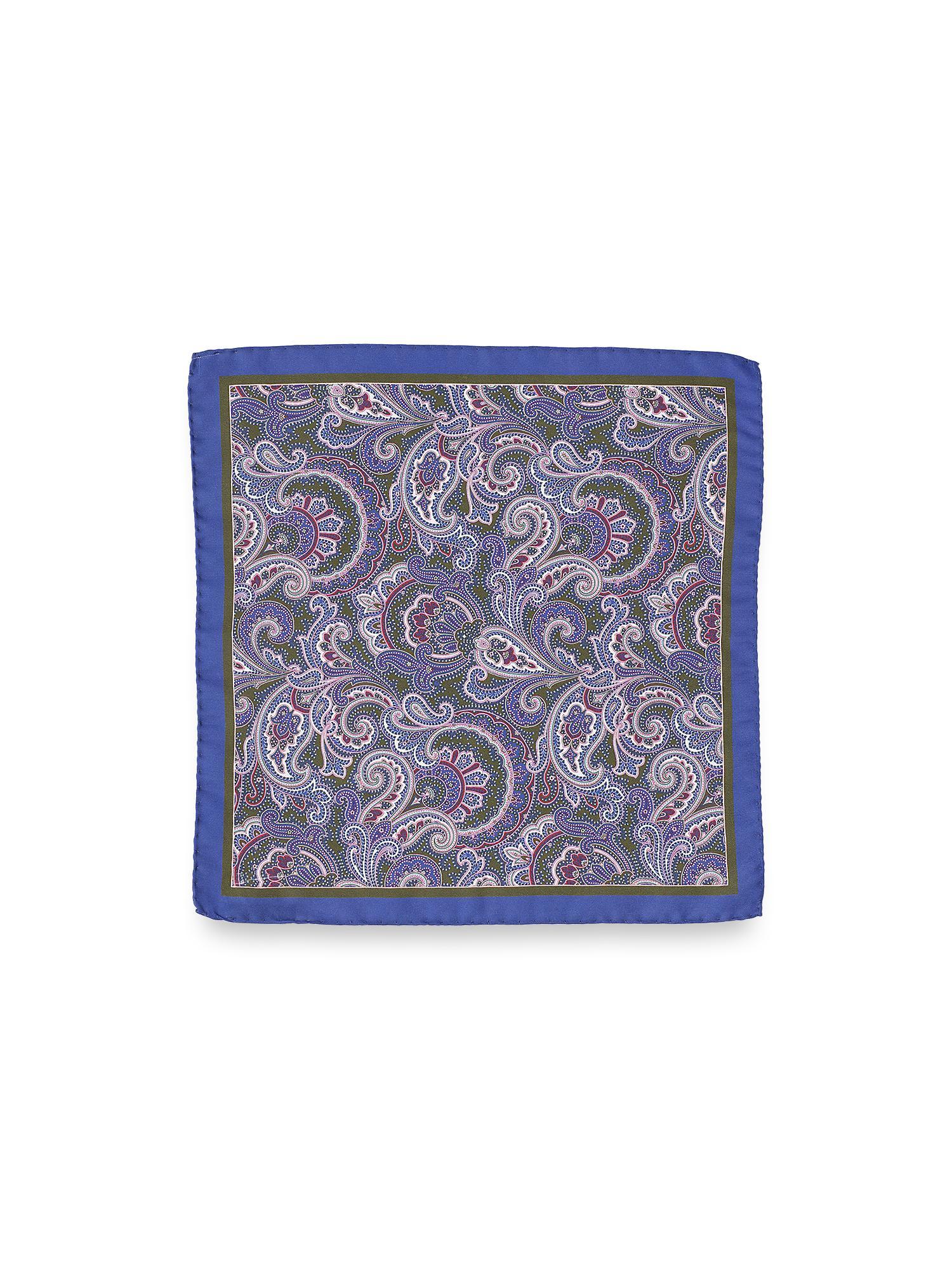 Paisley Silk Pocket Square - Blue Multi Product Image