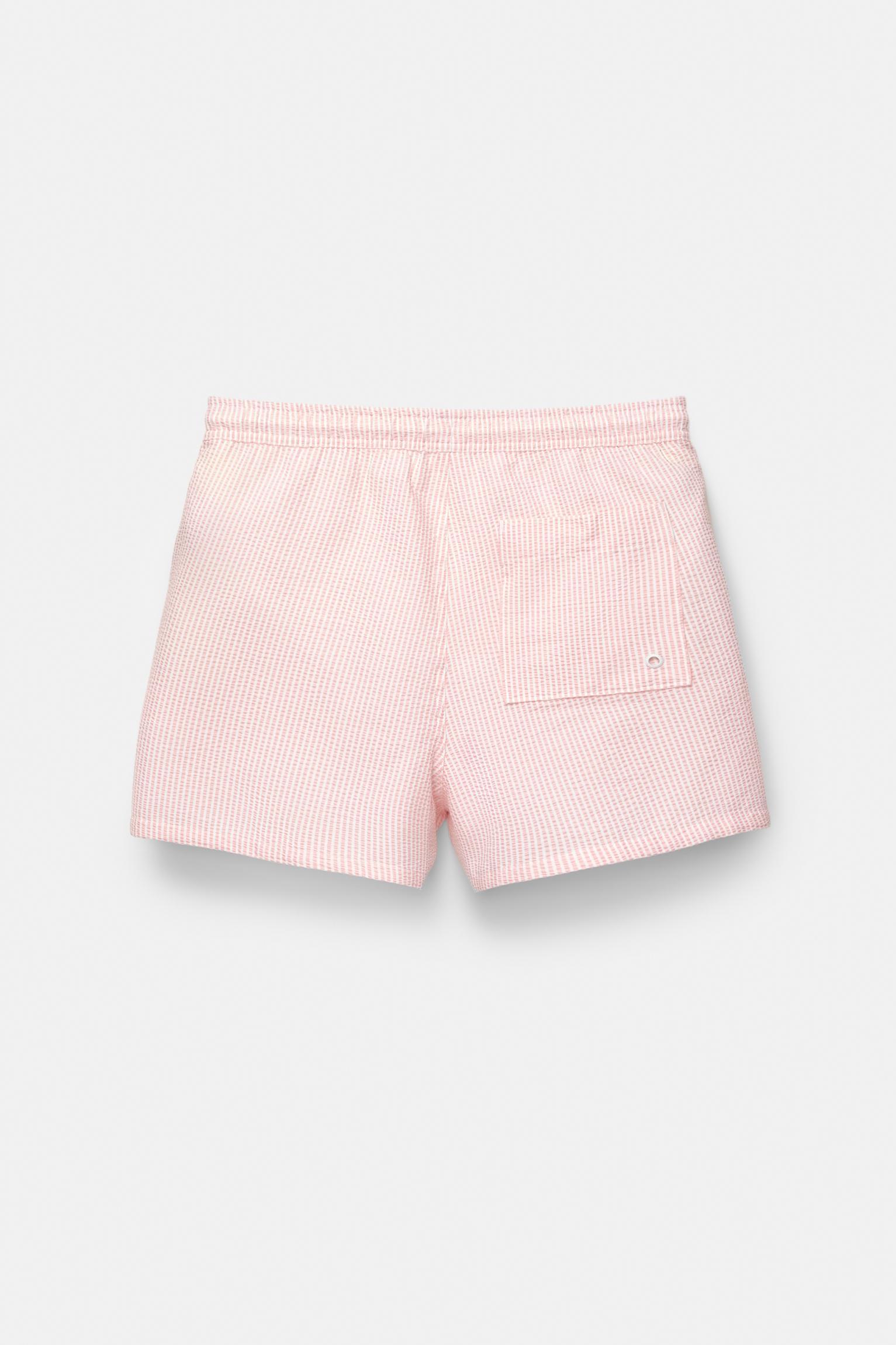 Striped seersucker swimming trunks Product Image