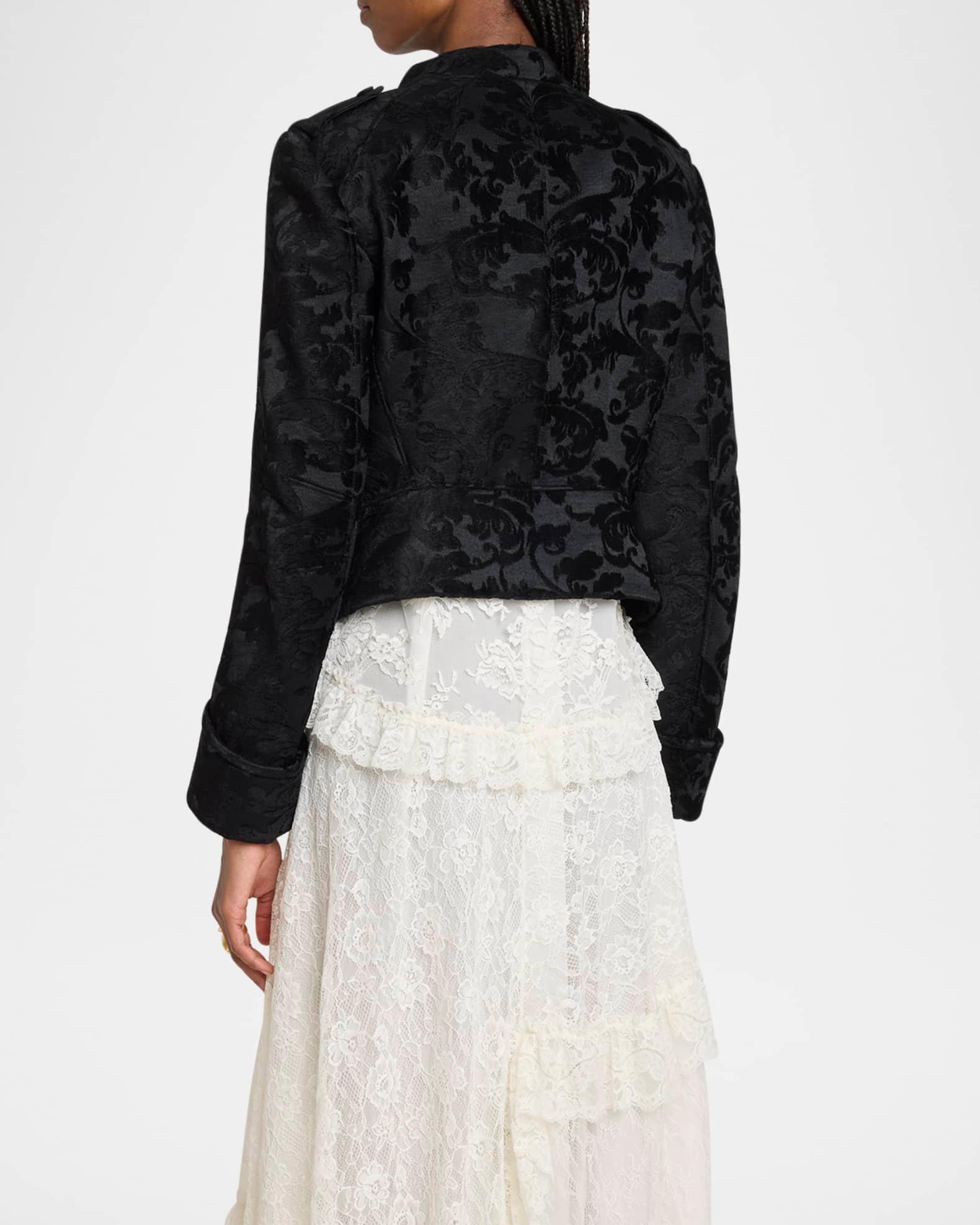 Jacquard Velvet Single-Breasted Jacket Product Image