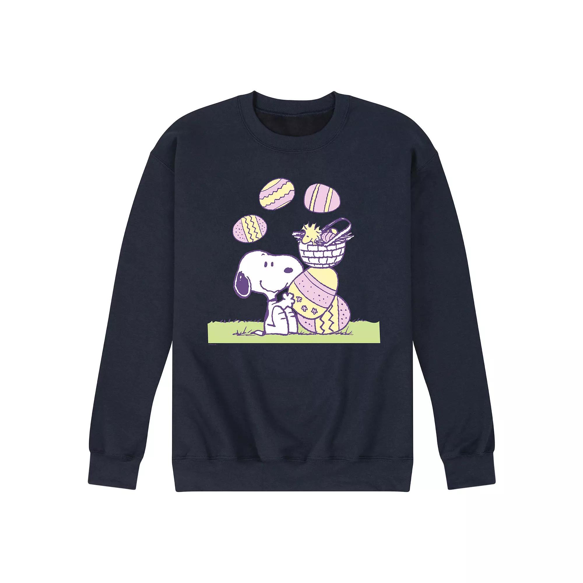 Men's Peanuts Easter Comic Fleece Sweatshirt,  Product Image