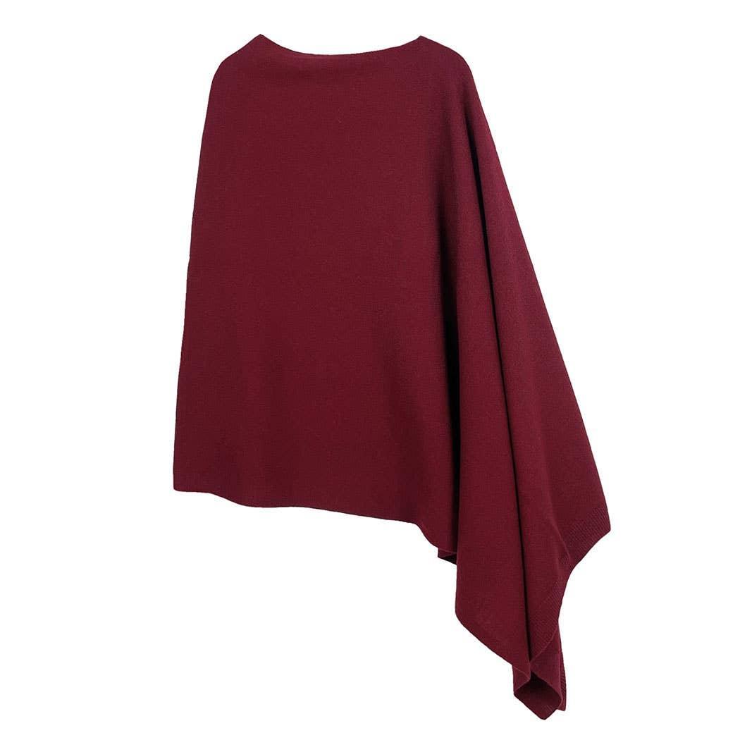 Dark Tone Solid Diamond Shape Scarf Poncho Product Image