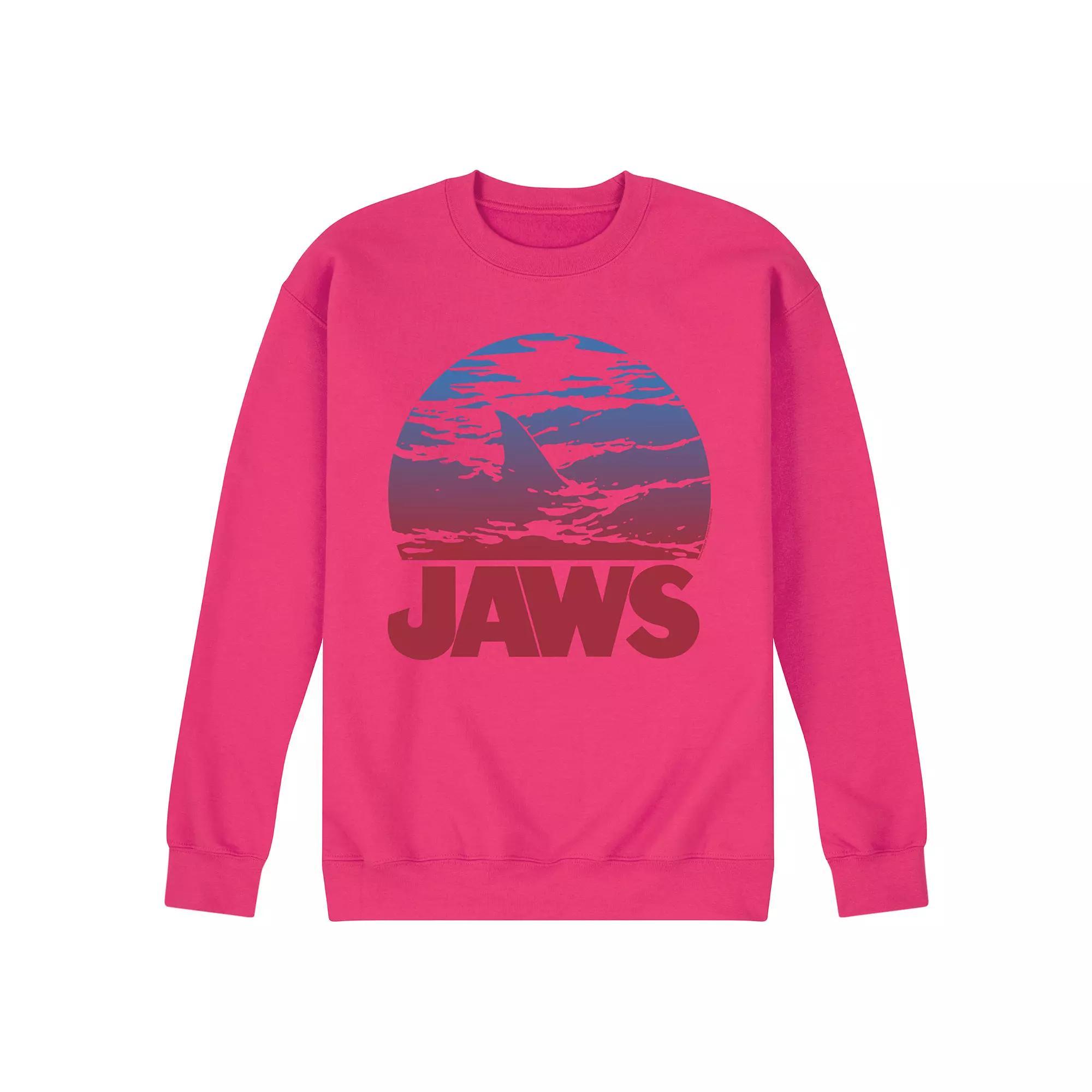 Men's Jaws Ombre Fleece Sweatshirt, Size: Small, Pink Product Image