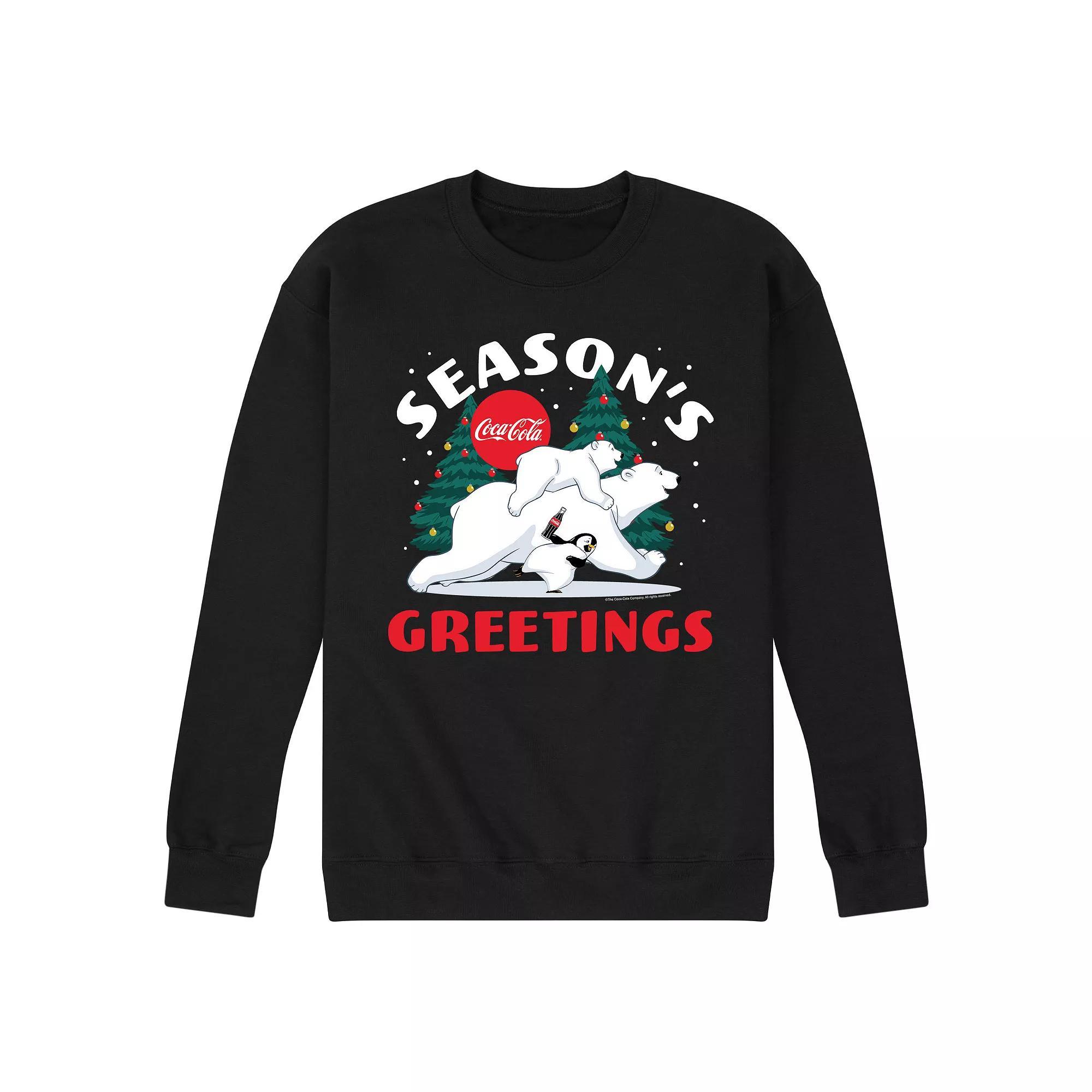 Men's CocaCola Seasons Greetings Polar Bears Sweatshirt,  Product Image