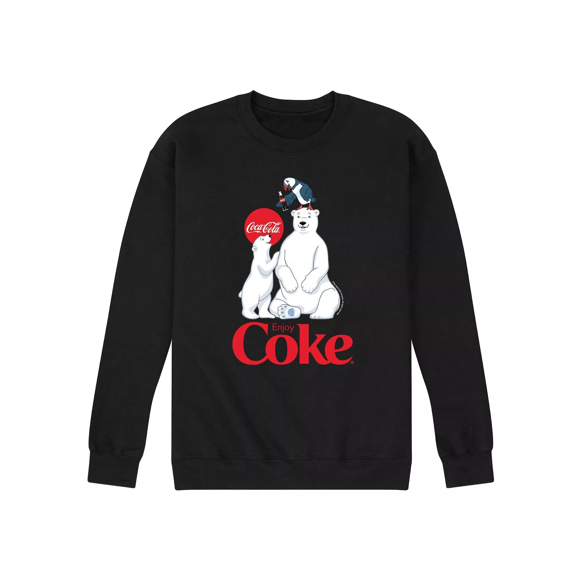 Men's CocaCola Polar Bears Sweatshirt, Size: XXL, Blue Product Image