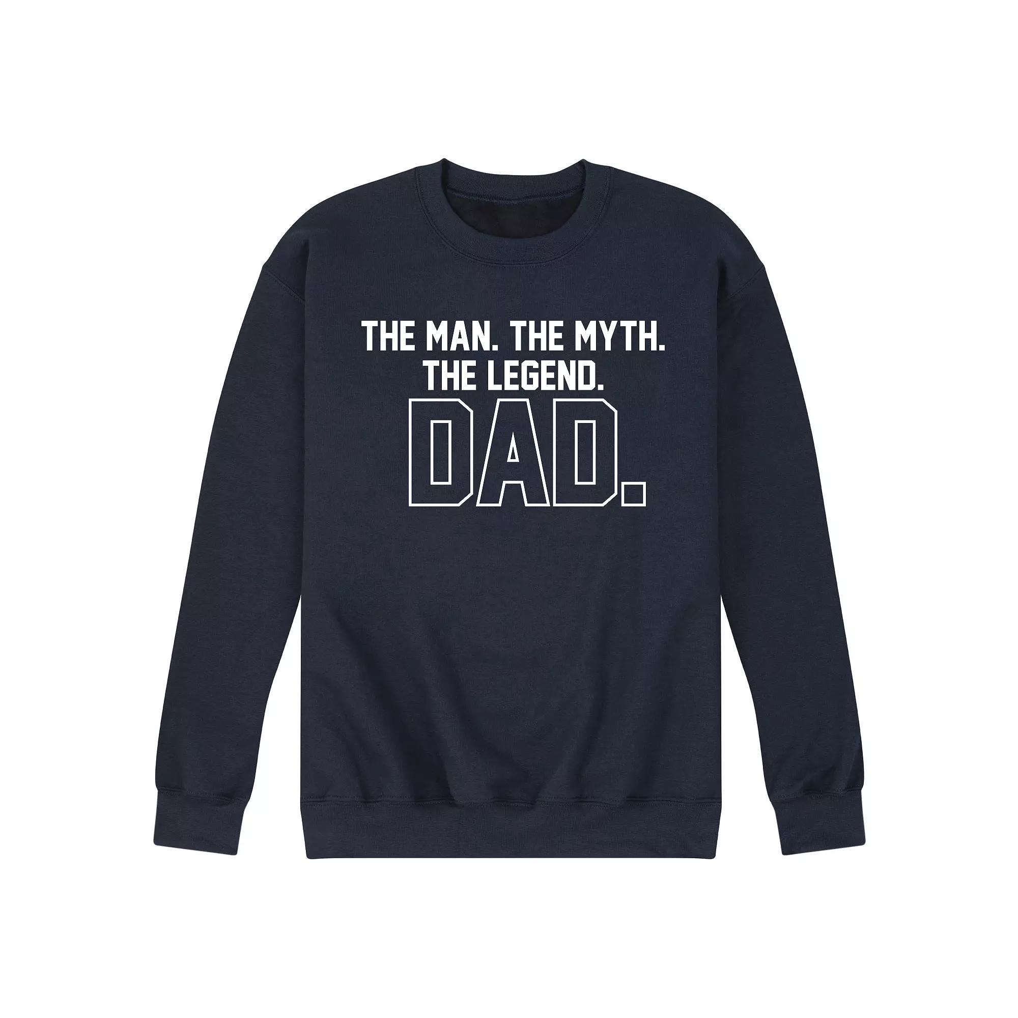 Men's The Legend Dad Fleece Sweatshirt, Size: Small, Black Product Image