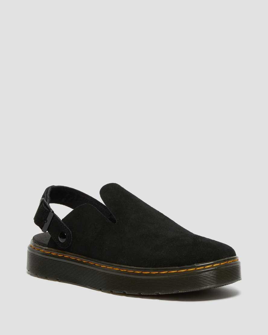 Dr. Martens Womens Carlson Suede Buckle Strap Clogs Product Image