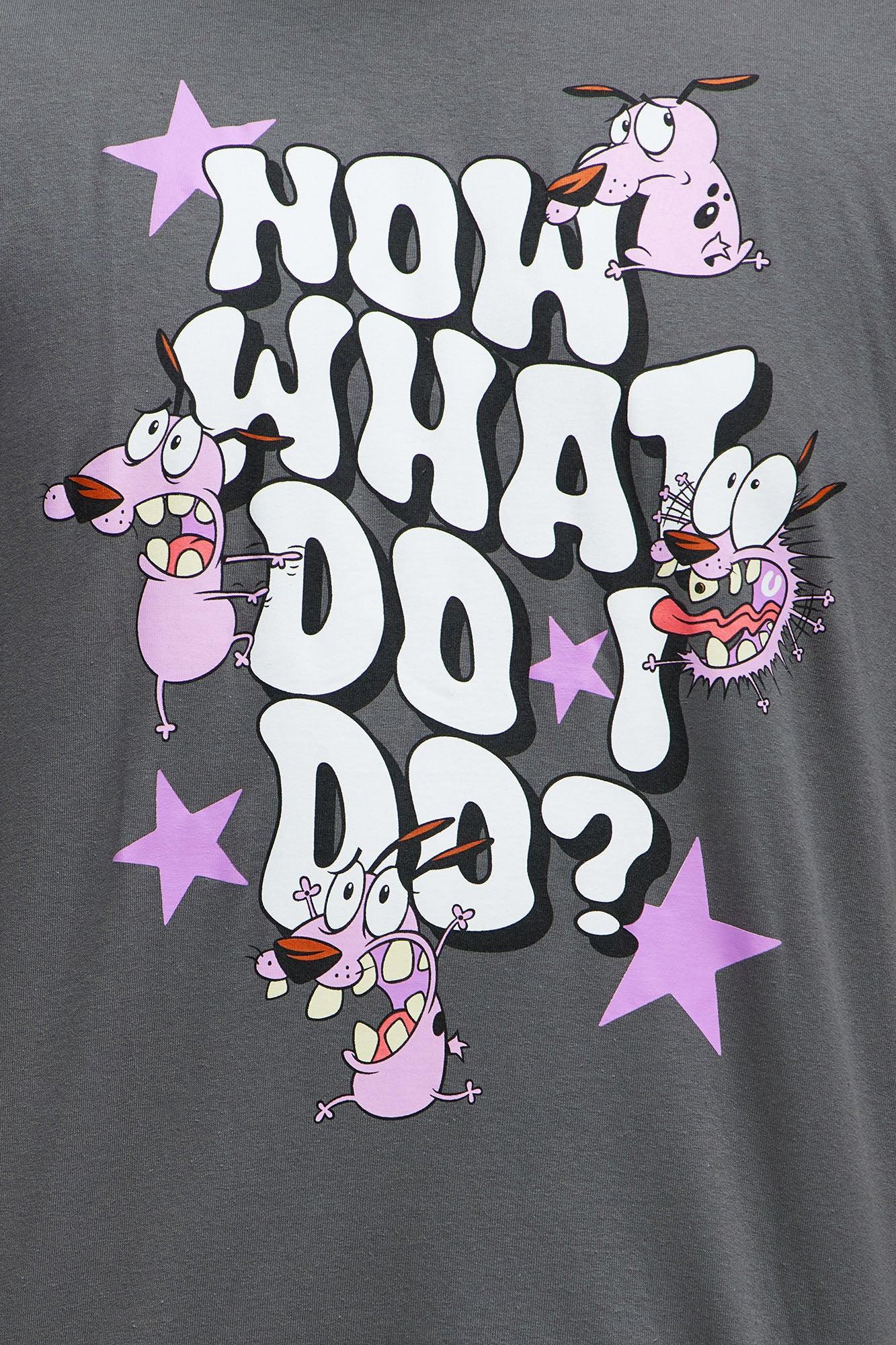Courage The Cowardly Dog Show Short Sleeve Tee - Charcoal Product Image