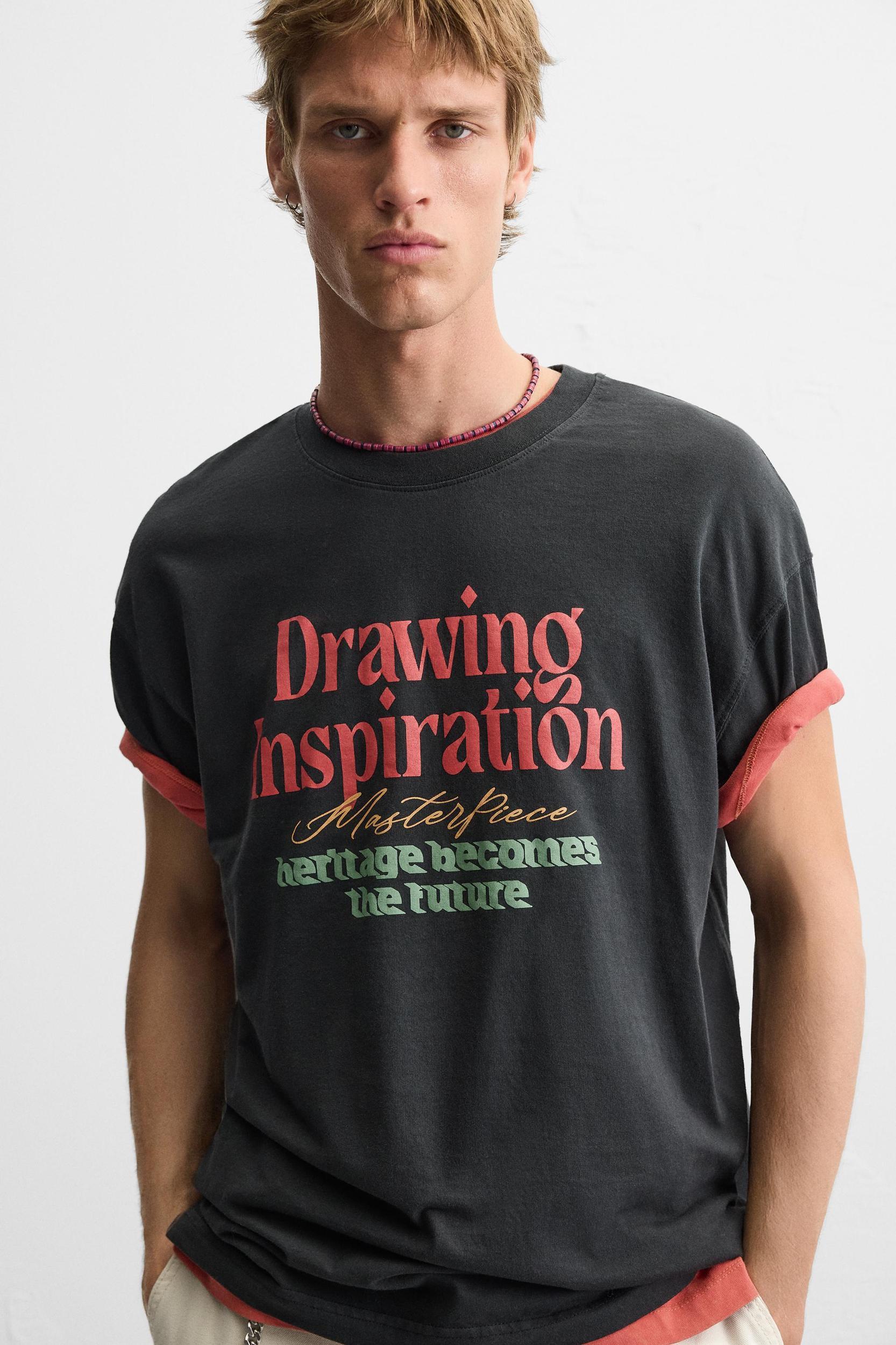 WASHED PRINT T-SHIRT Product Image