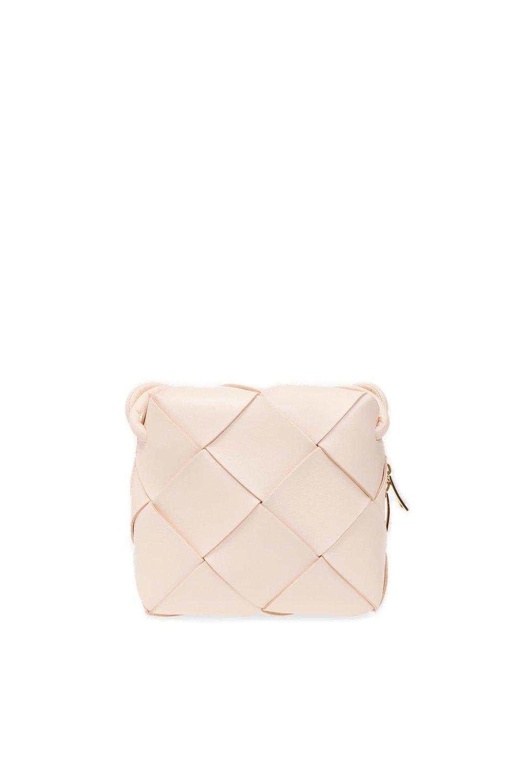 BOTTEGA VENETA Cassette Mini Shoulder Bag In Macaroon/gold Product Image