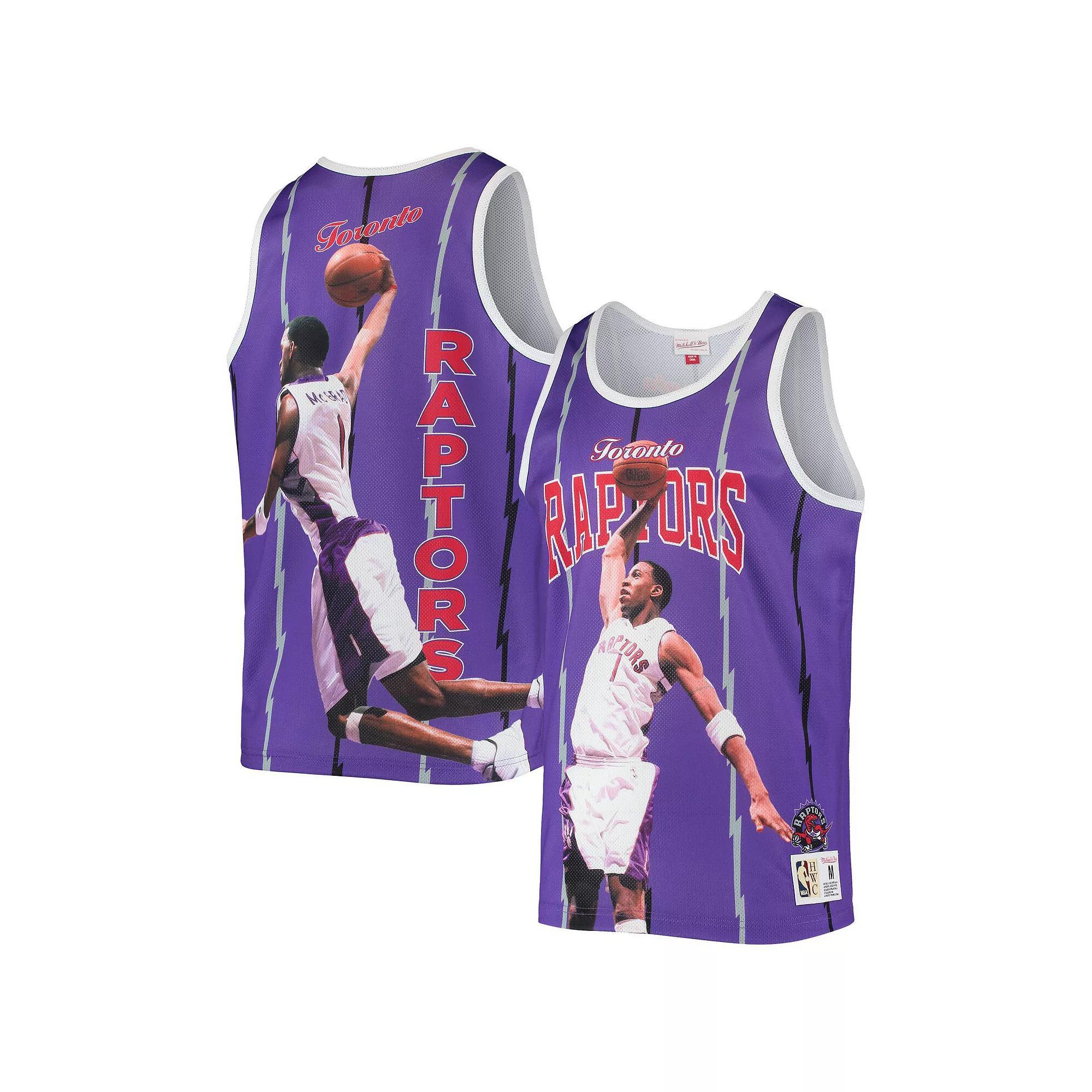 Men's Mitchell & Ness Tracy McGrady Purple Toronto Raptors Hardwood Classics Player Tank Top, Size: Large, Rpt Purple Product Image