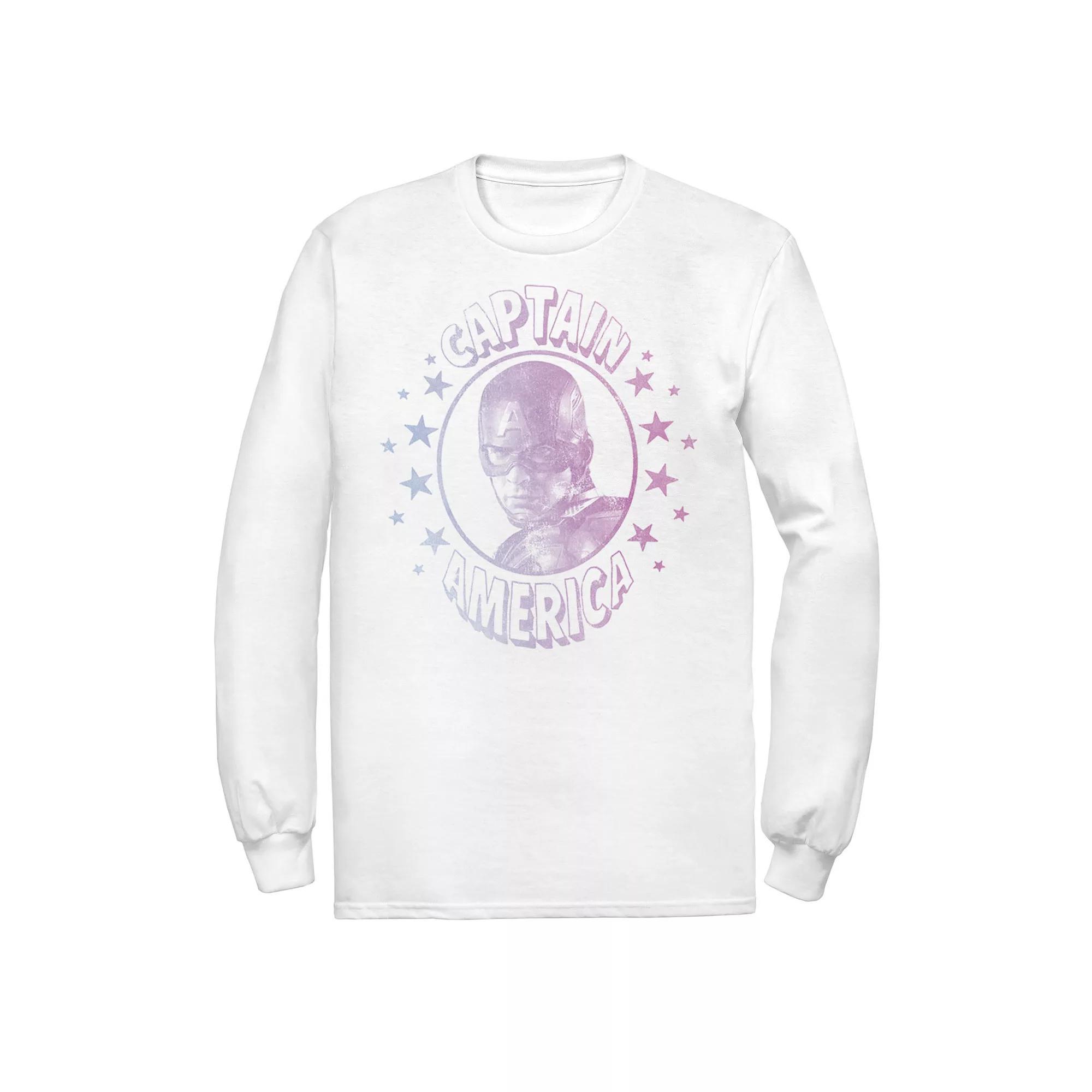 Men's Marvel Captain America Graphic Tee, Size: Large, White Product Image