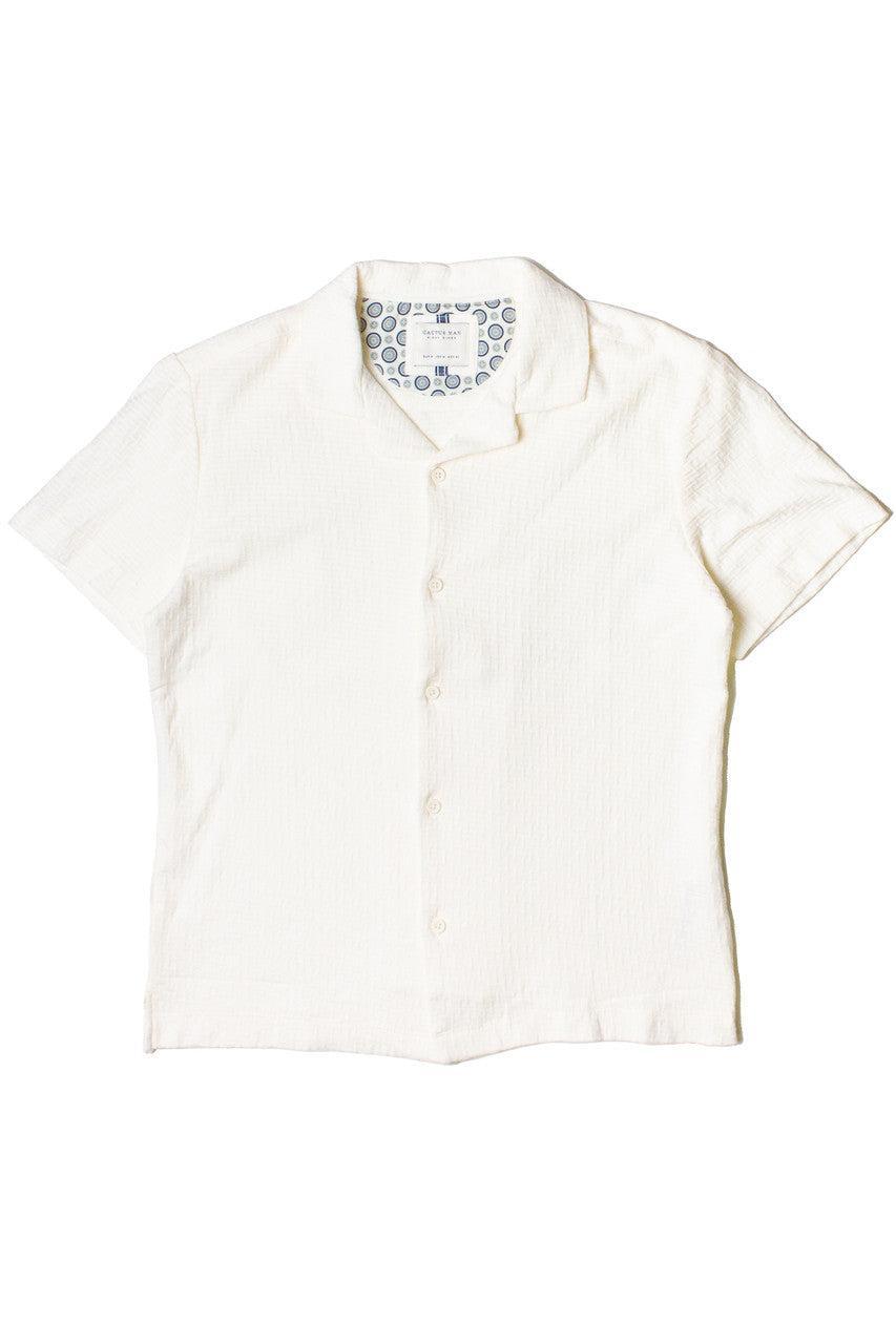 Textured Basket Weave Knit Button Up Shirt Product Image