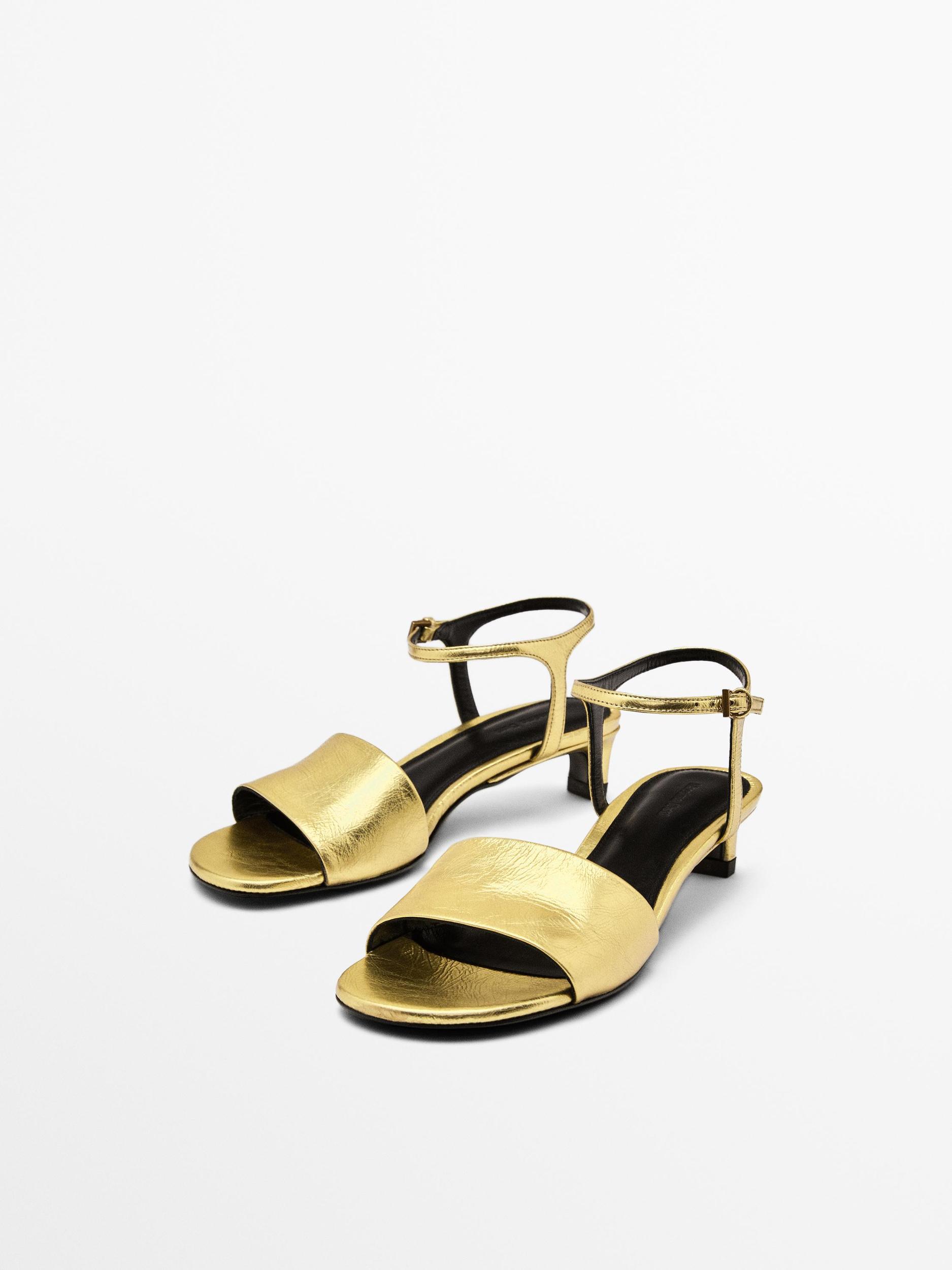 Golden slide sandals Product Image