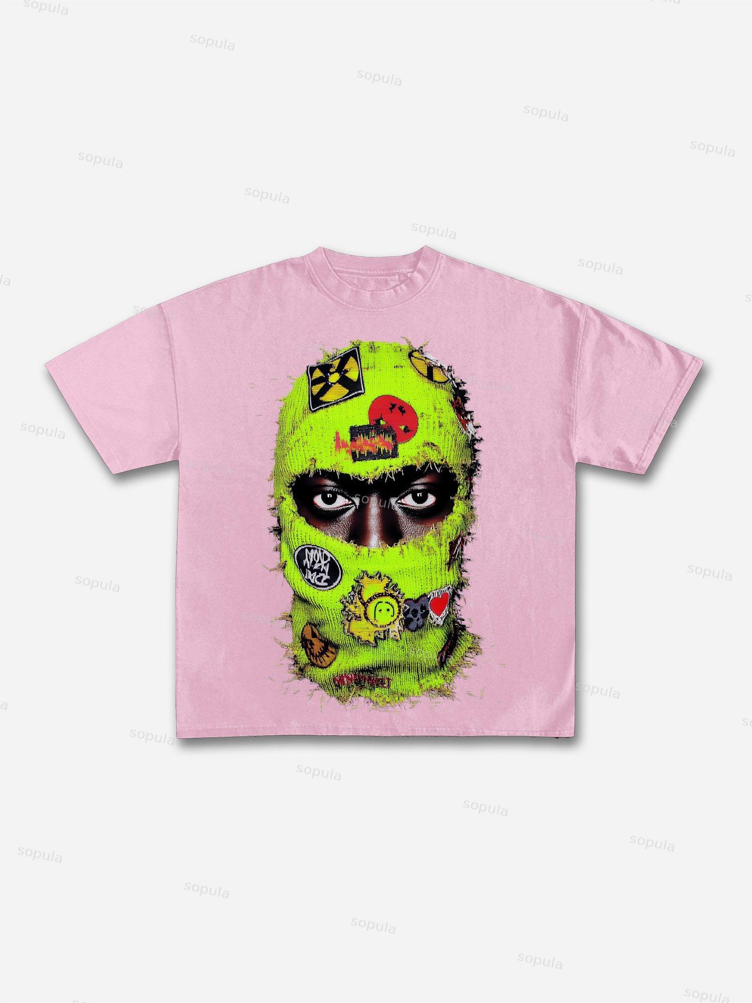 Sopula Street Balaclava Graphic Print Cotton T-shirt Product Image