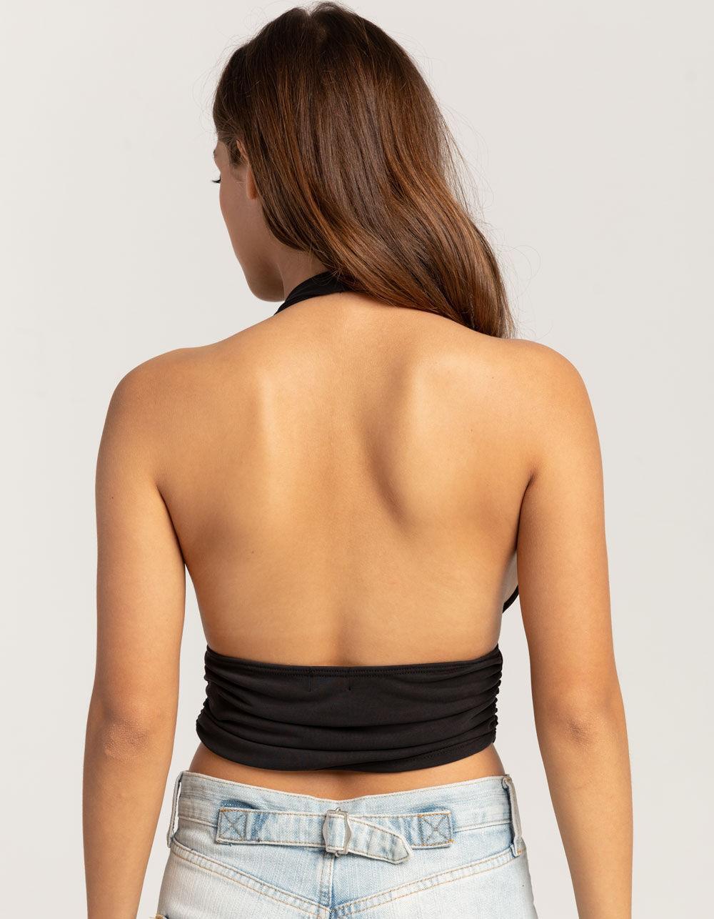 BDG Urban Outfitters Ari Womens Cropped Halter Top - BLACK Product Image