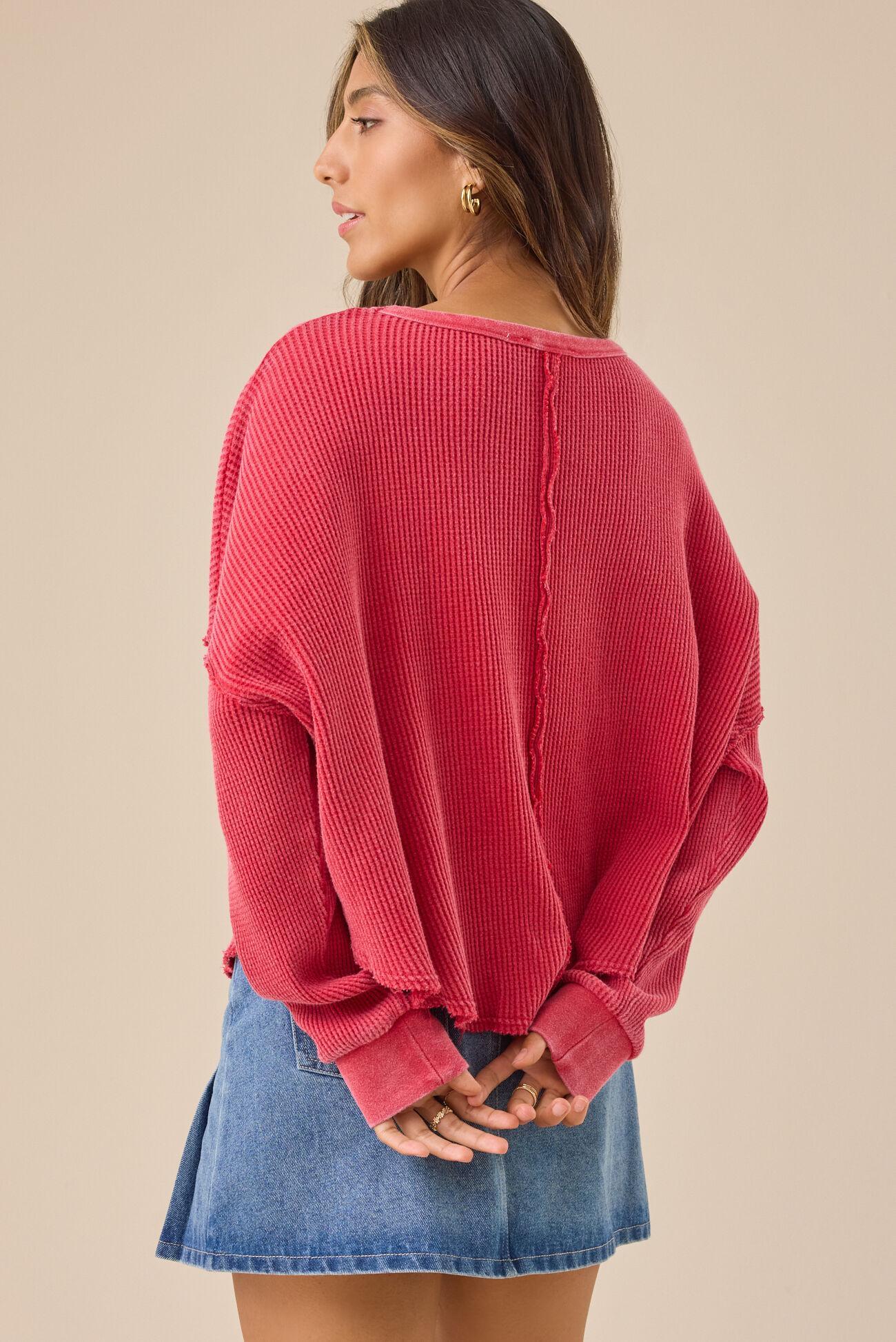 Cambry Waffle Knit Top Product Image