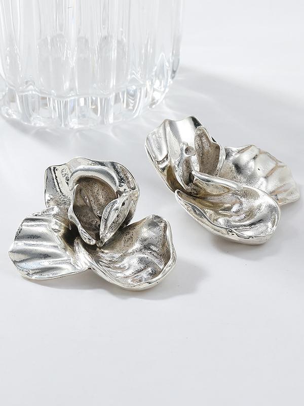 Flower Shape Drop Earrings Product Image