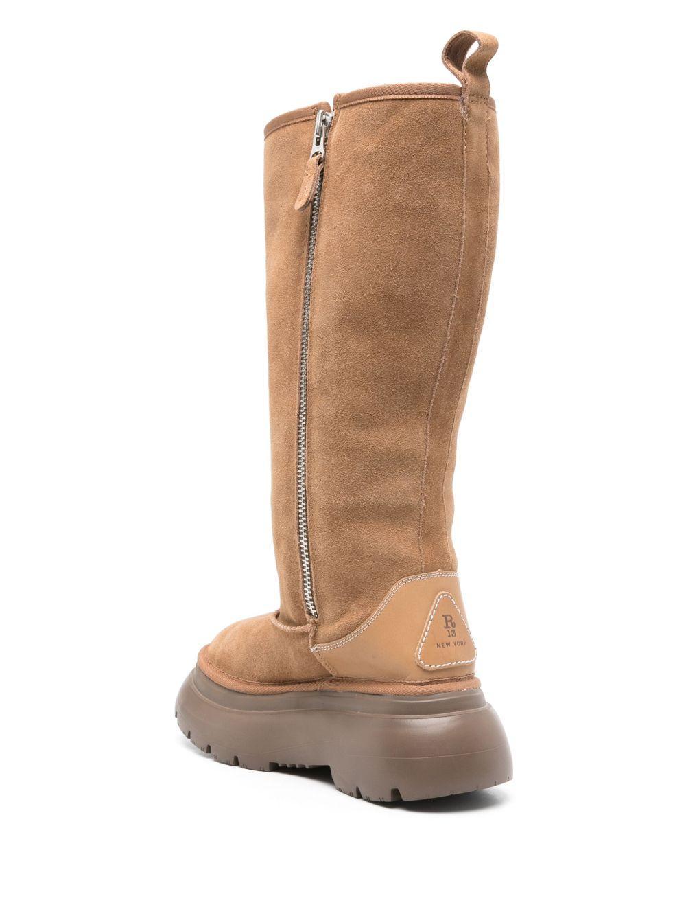 chunky shearling boots Product Image
