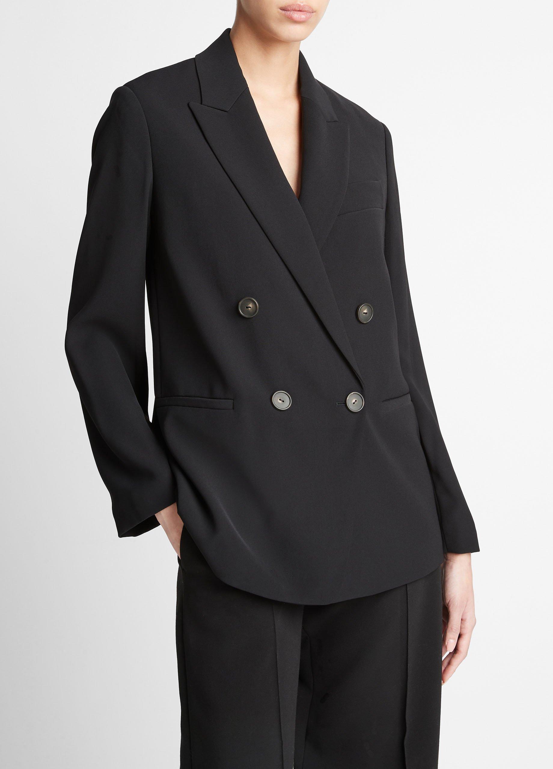 Crepe Double-Breasted Blazer Product Image