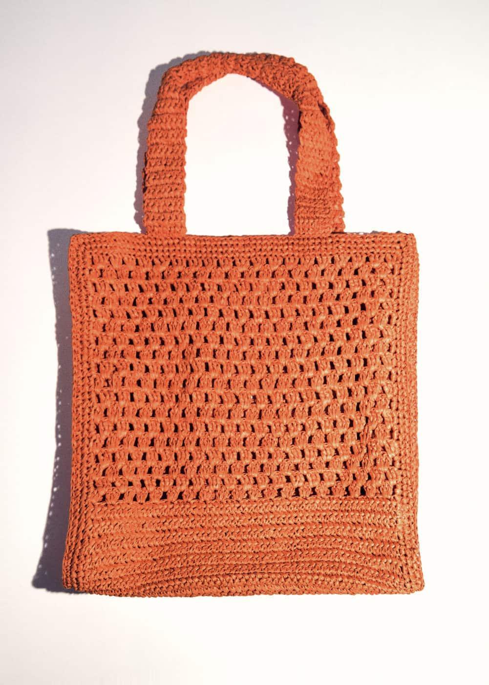 Natural fibre shopper bag - Women | MANGO USA Product Image