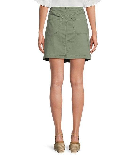 Code Bleu Mid Rise Utility Stretch Denim Skort Product Image