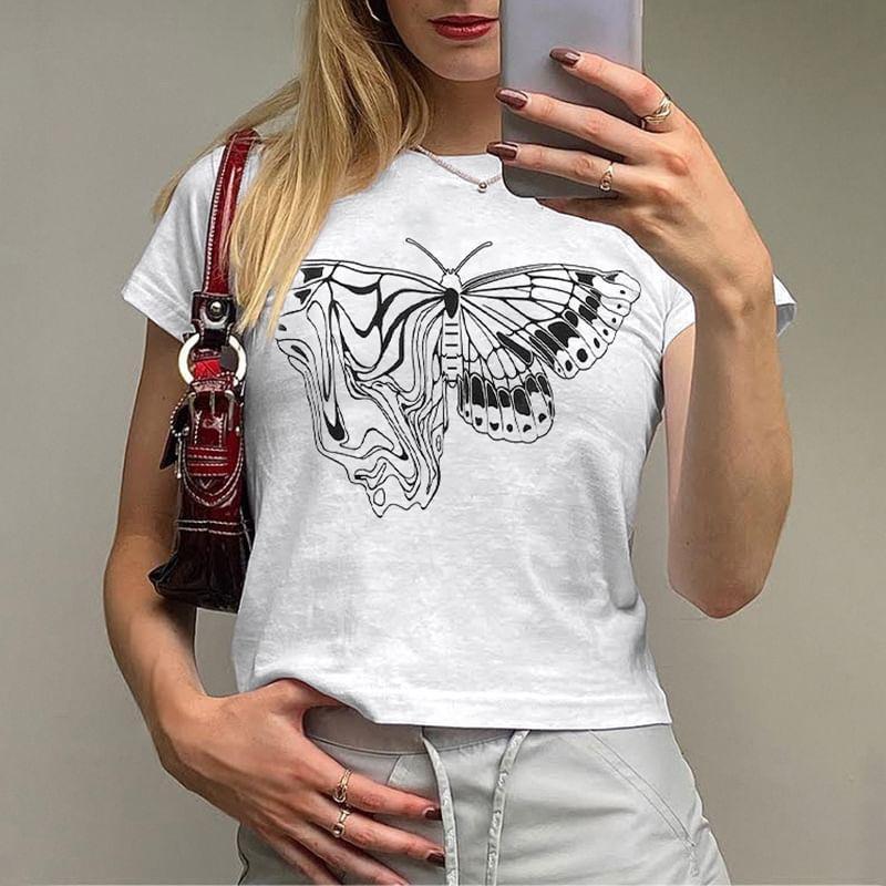 Butterfly Graphic T-shirt Product Image