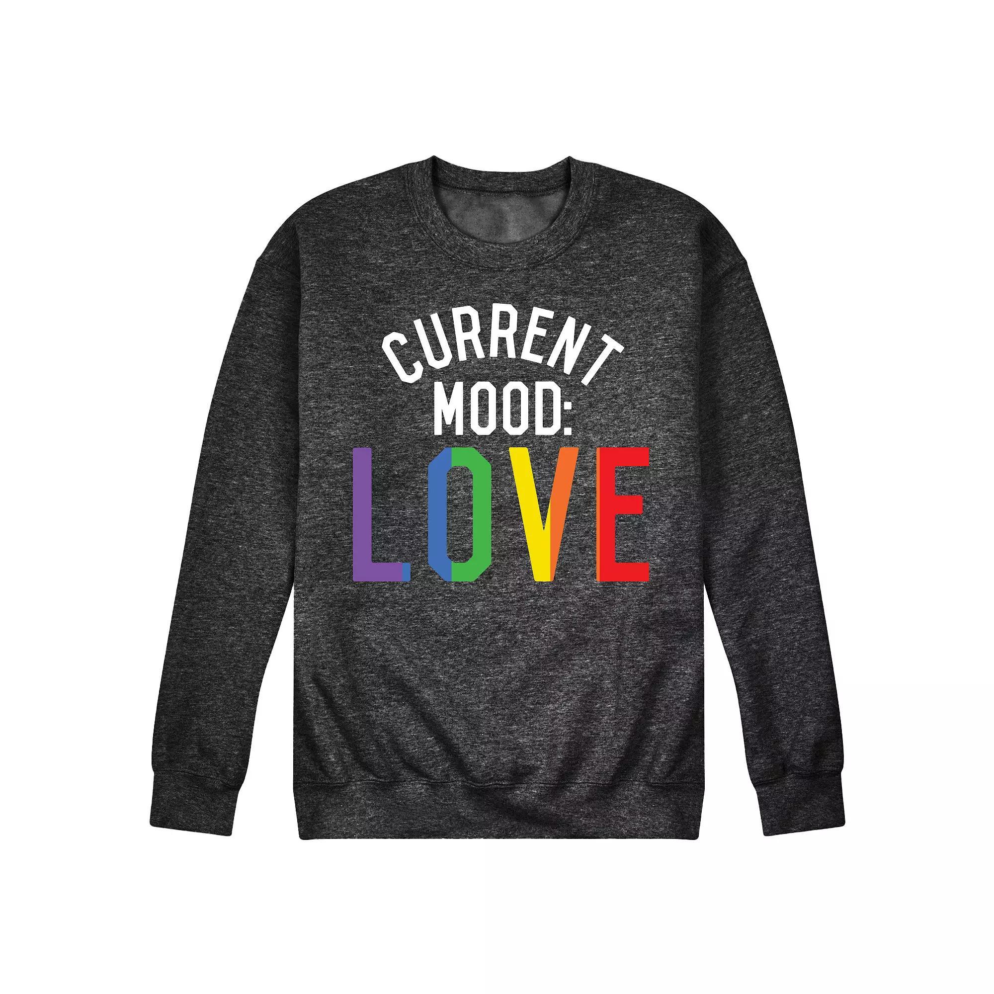 Men's Current Mood Love Fleece Sweatshirt, Size: XL, Heather Grey Product Image