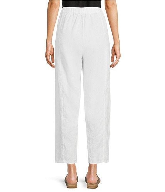 Eileen Fisher Organic Linen Pleated Lantern Ankle Pants Product Image