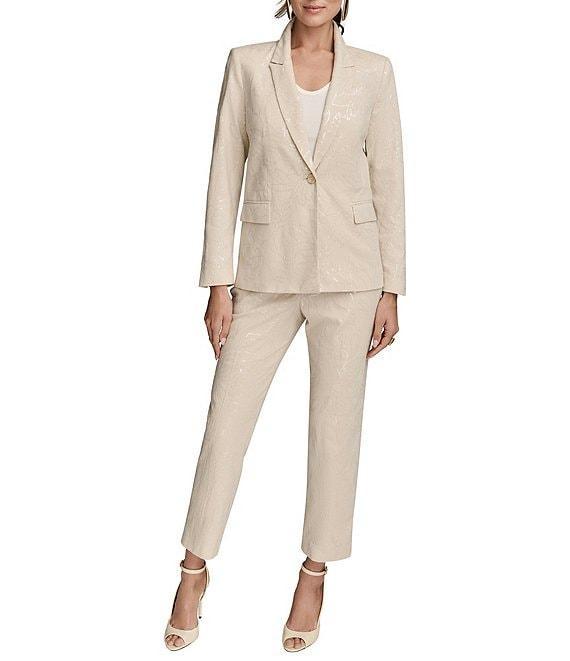 Donna Karan Notch Collar Embellished 1-Button Jacket Product Image