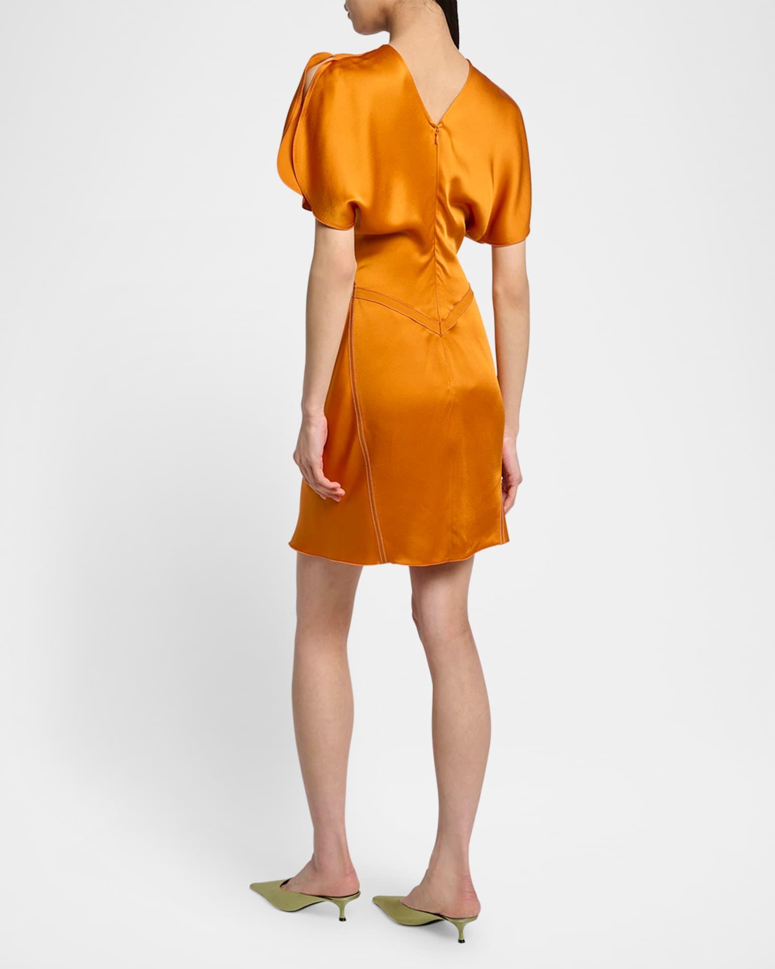 Ruched Gathered-Waist Mini Dress Product Image