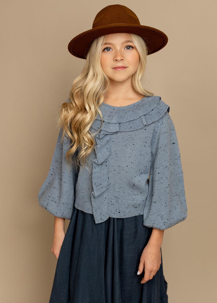 Anilah Sweater in Cornflower Girls Product Image