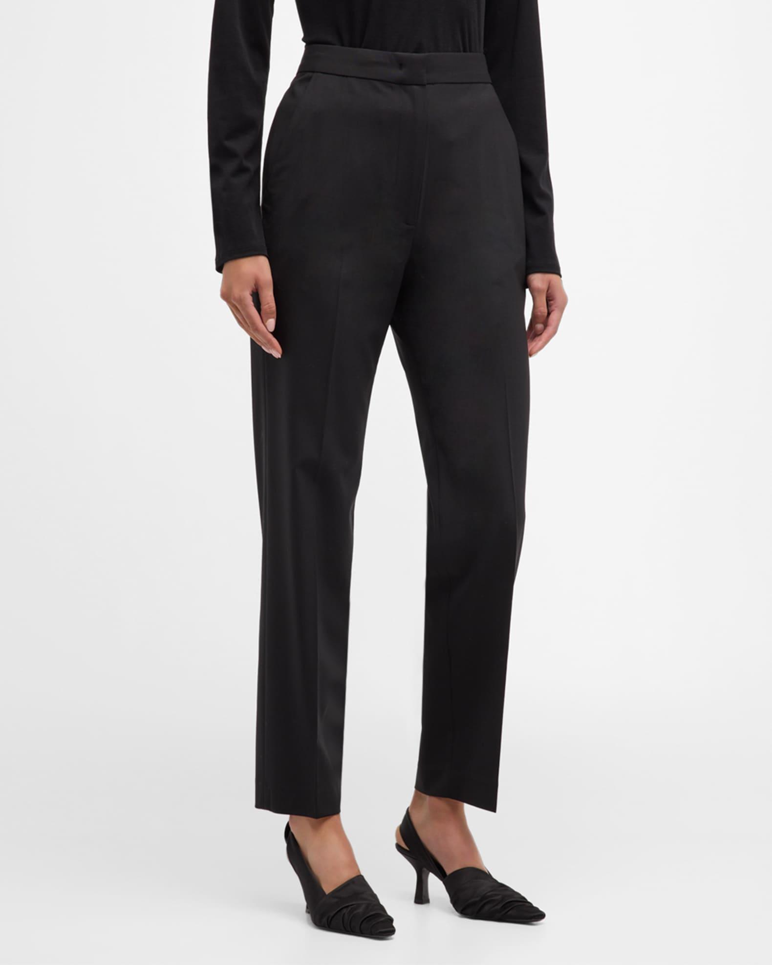 High-Rise Straight-Leg Crop Cigarette Pants Product Image