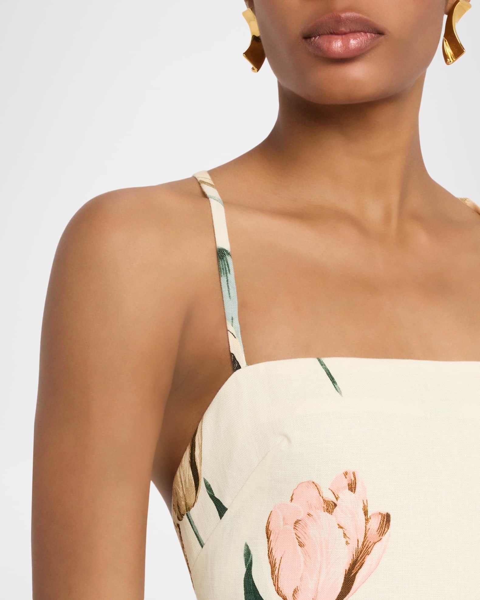 Dria Floral Sleeveless Midi Dress Product Image