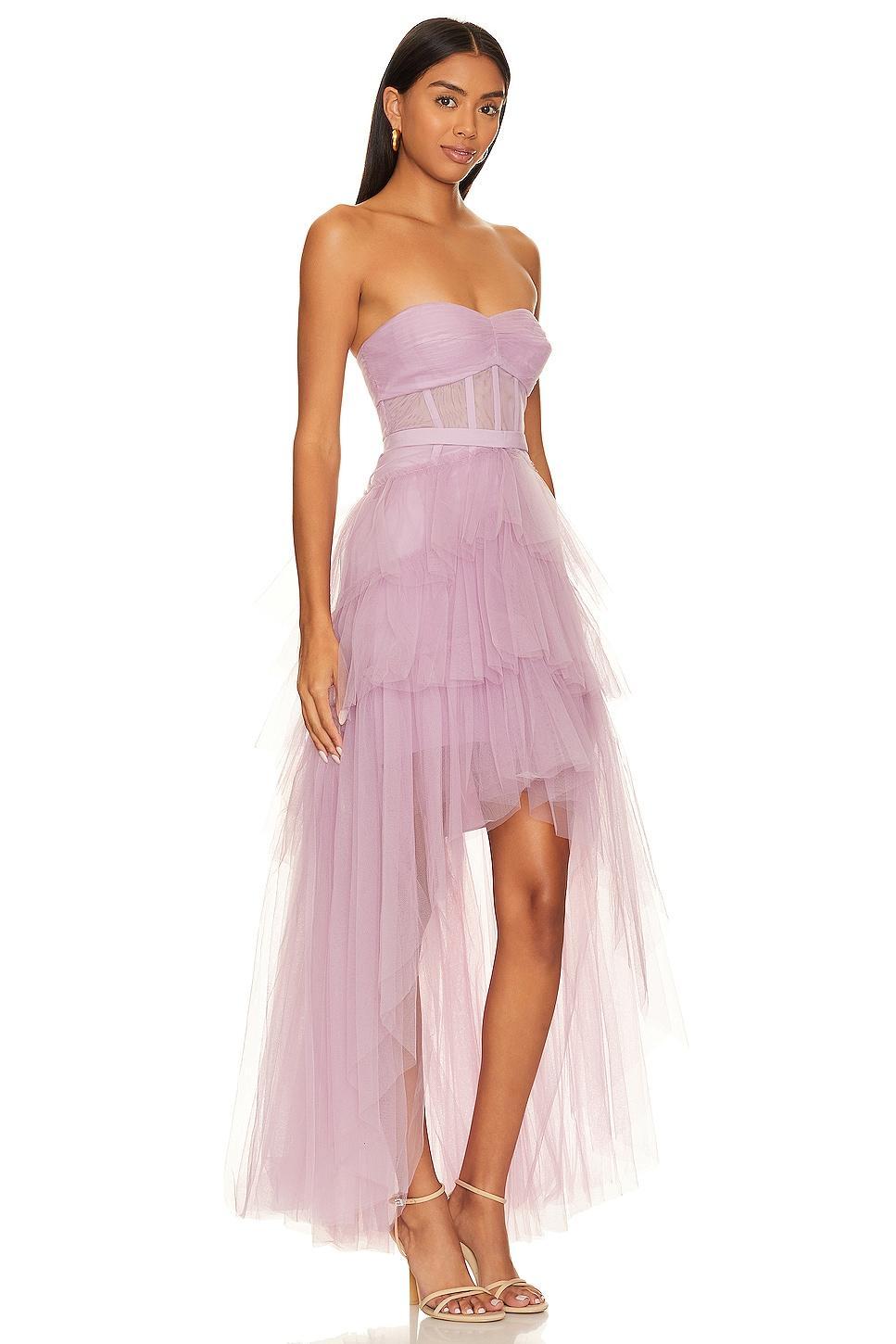 Womens Strapless High-Low Dress Product Image