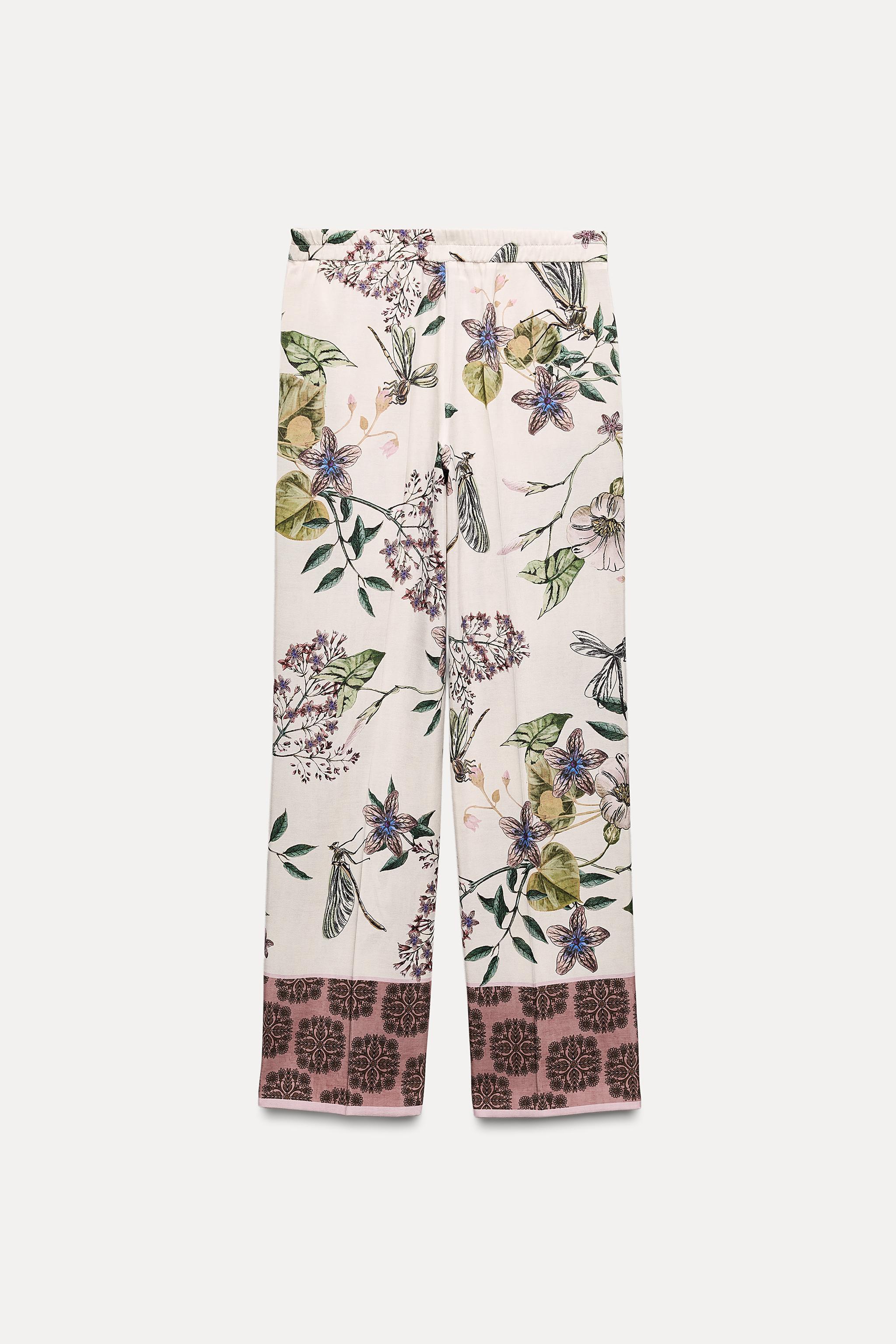 FLORAL PRINTED PANTS Product Image