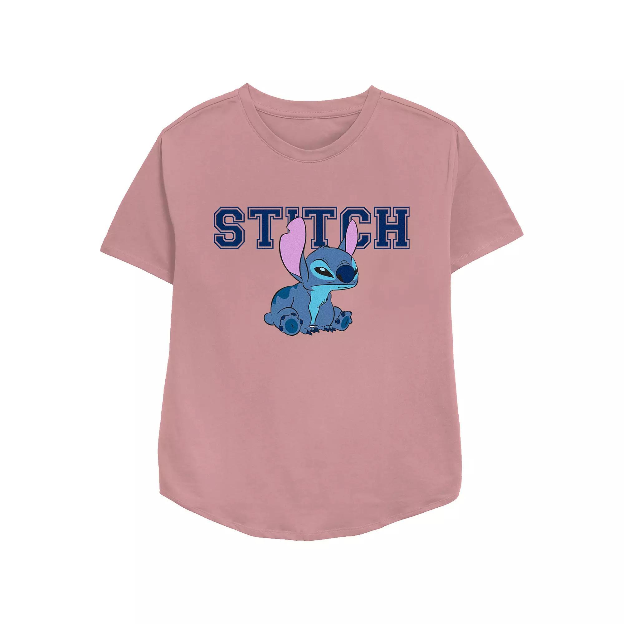 Disney's Lilo & Stitch Angry Sitting Stitch Relaxed Fit Women's Graphic Tee, Girl's,  Product Image