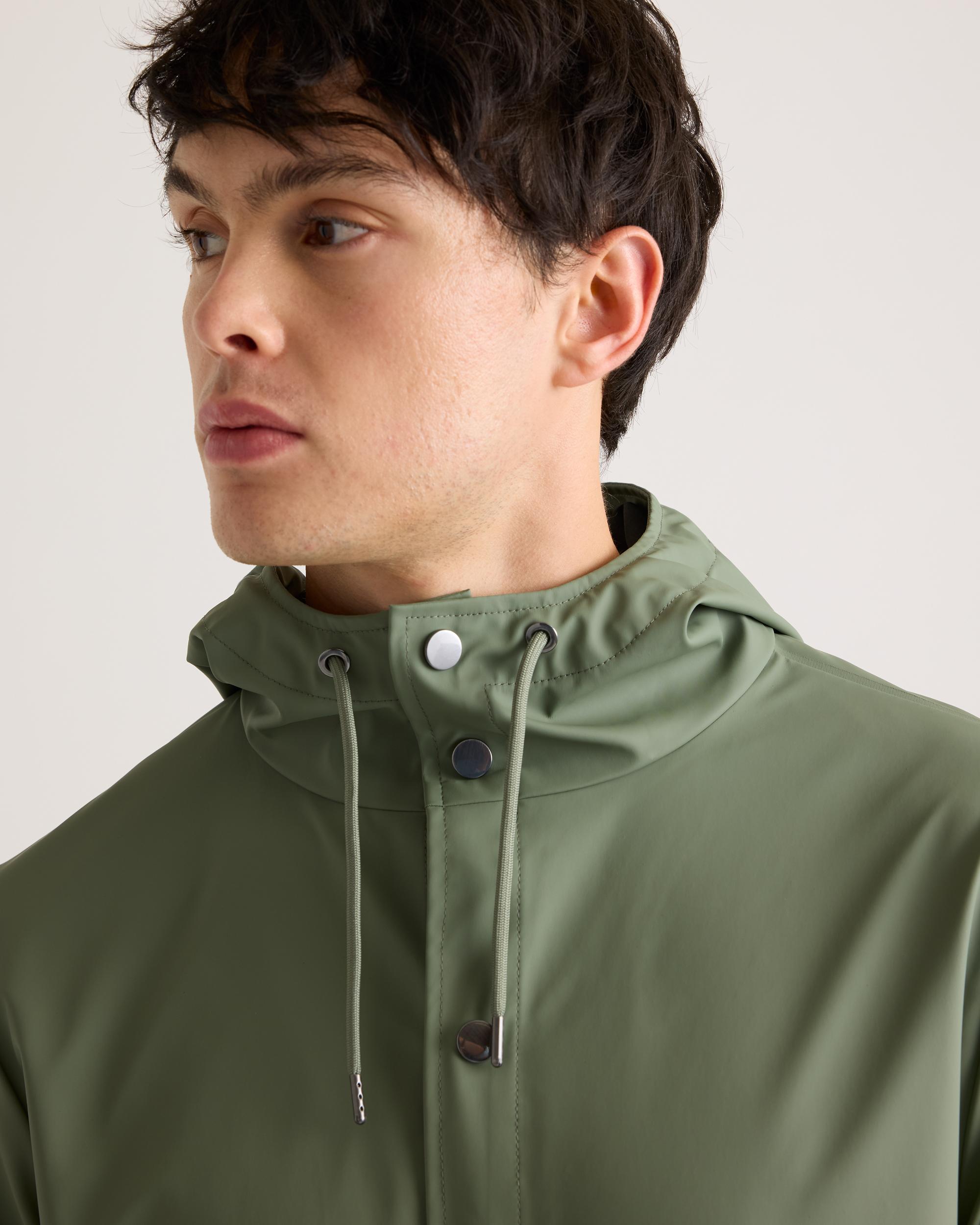 Quince | Men's Waterproof Rubberized Long Rain Jacket Recycled Polyester Product Image