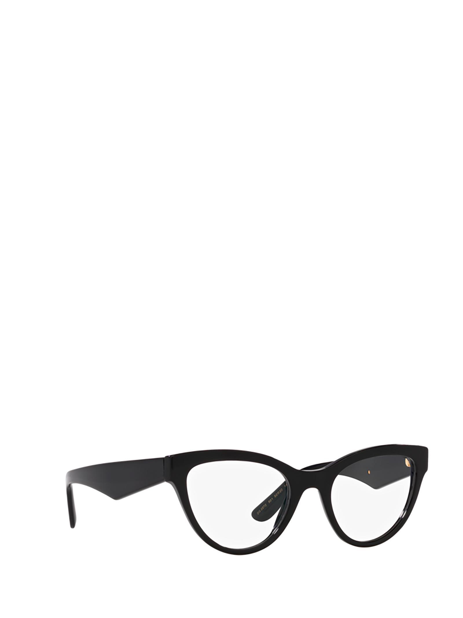 DOLCE & GABBANA Logo-plaque Cat-eye Frame Glasses In Black Product Image