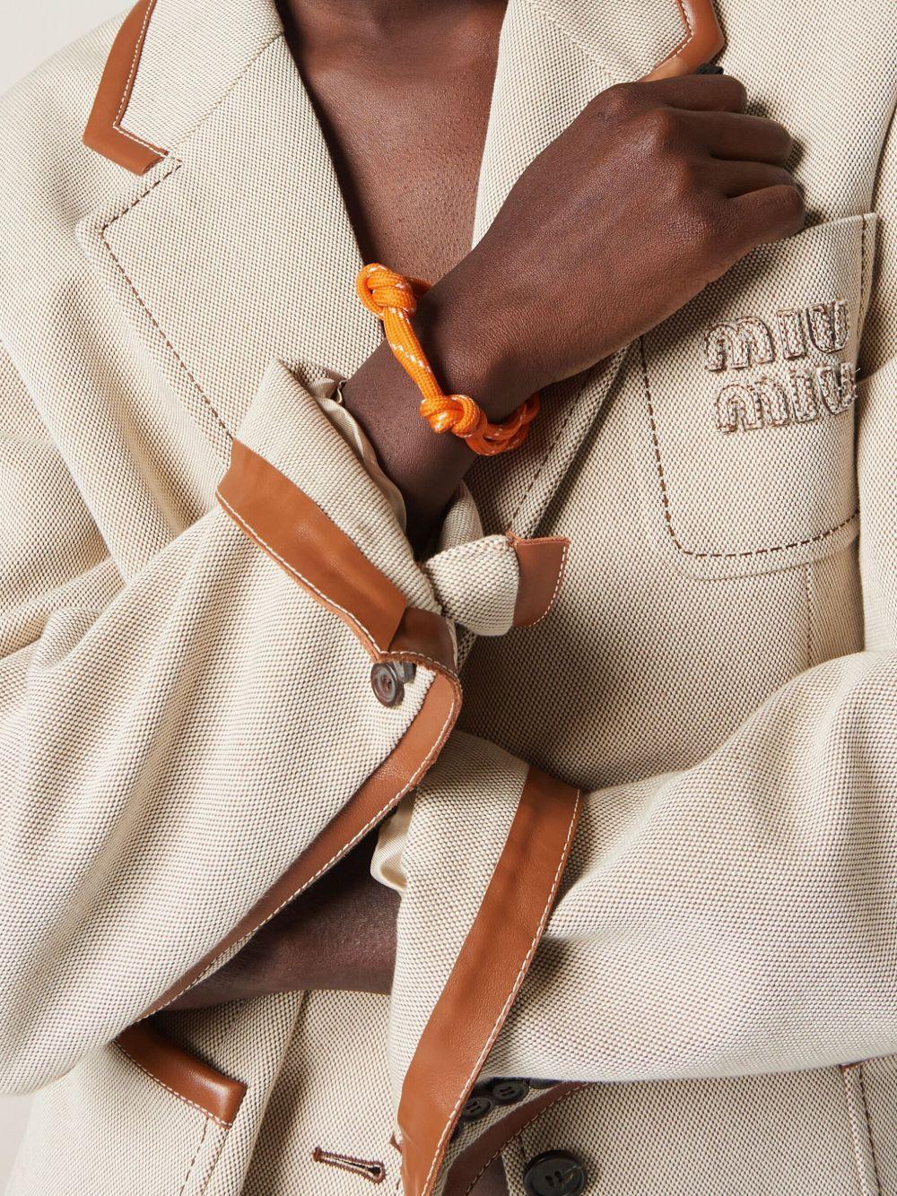 logo-charm rope bracelet Product Image