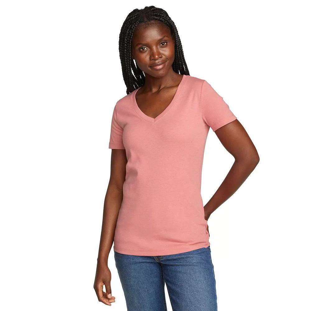 Women's Eddie Bauer Short Sleeve Favorite V Neck Tee,  Product Image