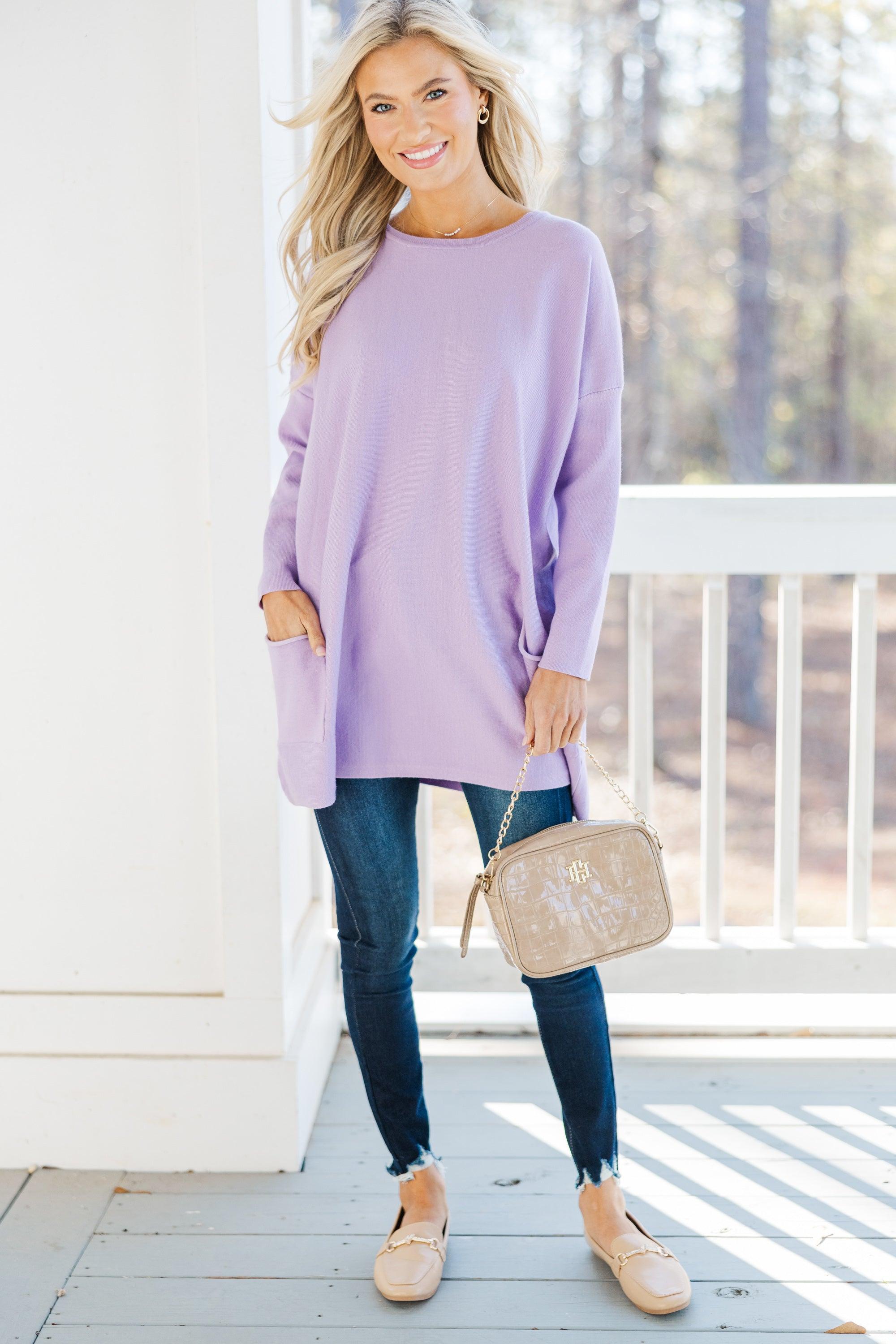 Loving My Life Lavender Purple Pocket Tunic Female Product Image