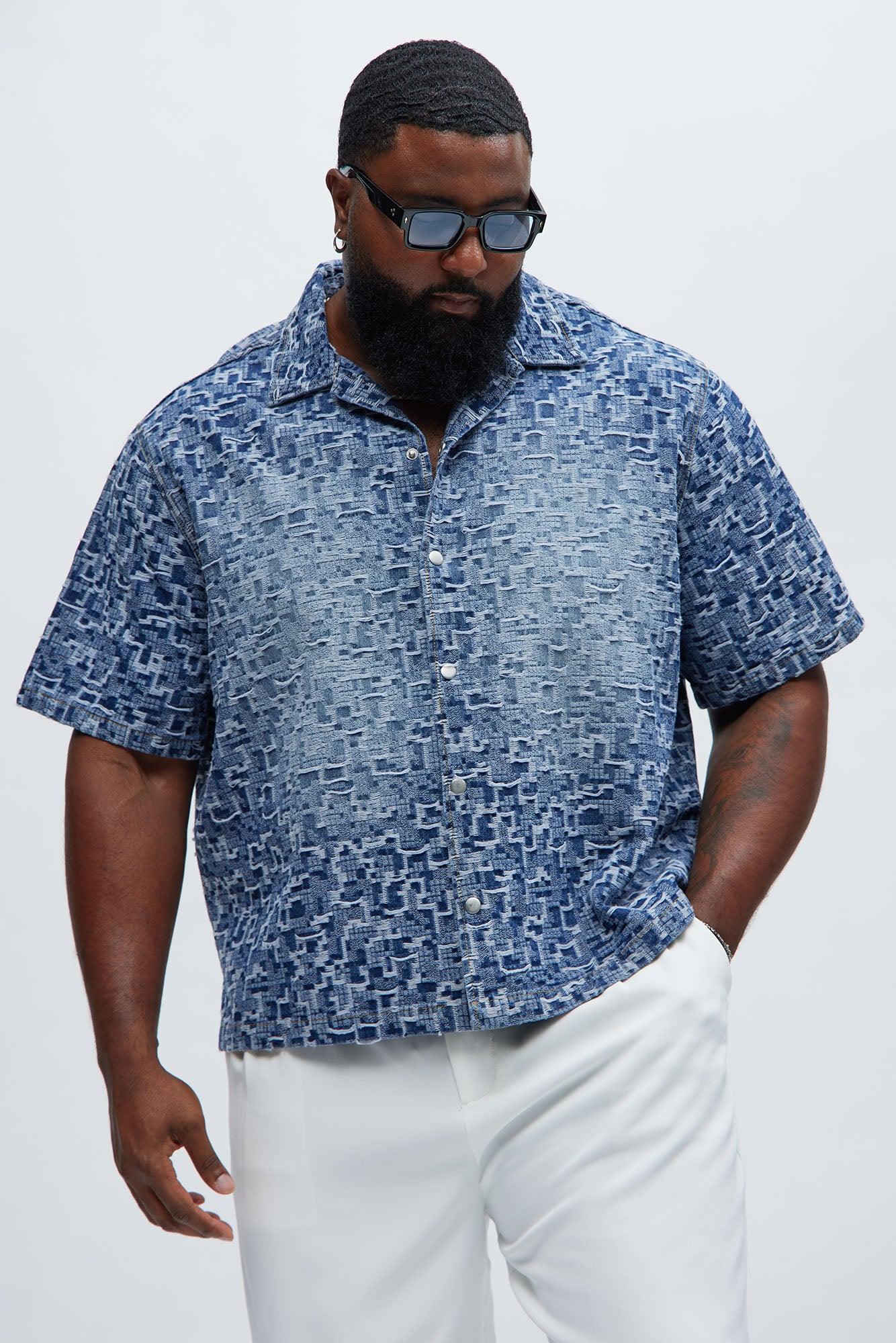 Arrow Jacquard Shirt - Light Blue Wash Product Image