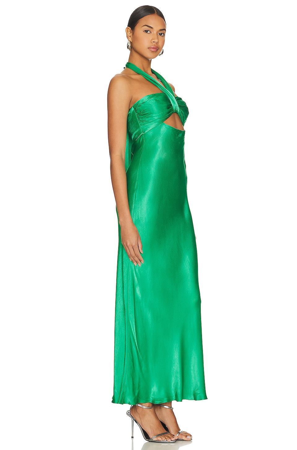 Lana Ruched Halter Midi Dress Shona Joy Product Image