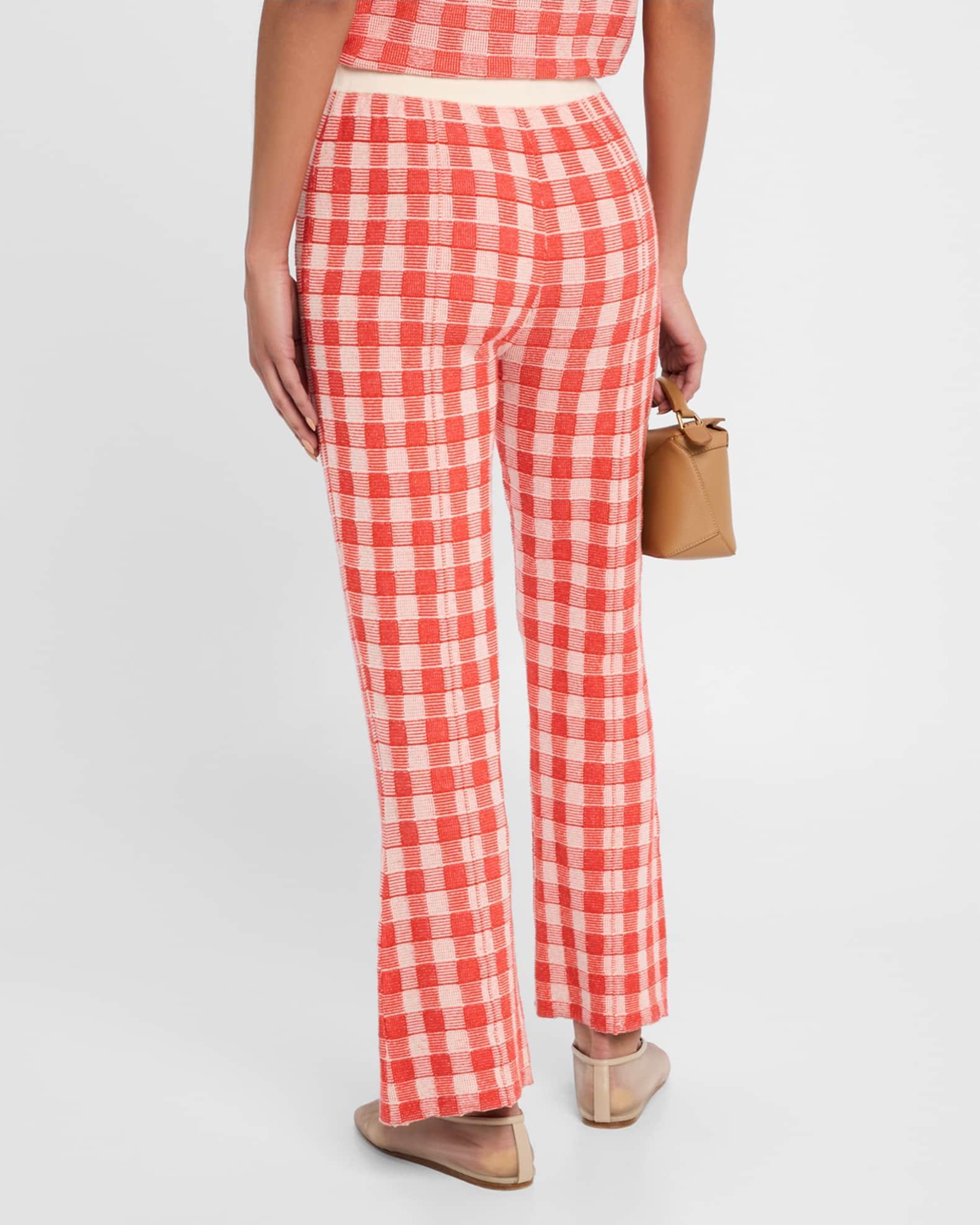 Gingham Flare Pants Product Image