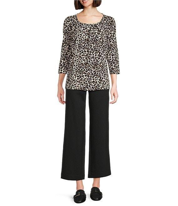 Intro Mae Double Knit Relaxed Pull-On Cropped Pants Product Image